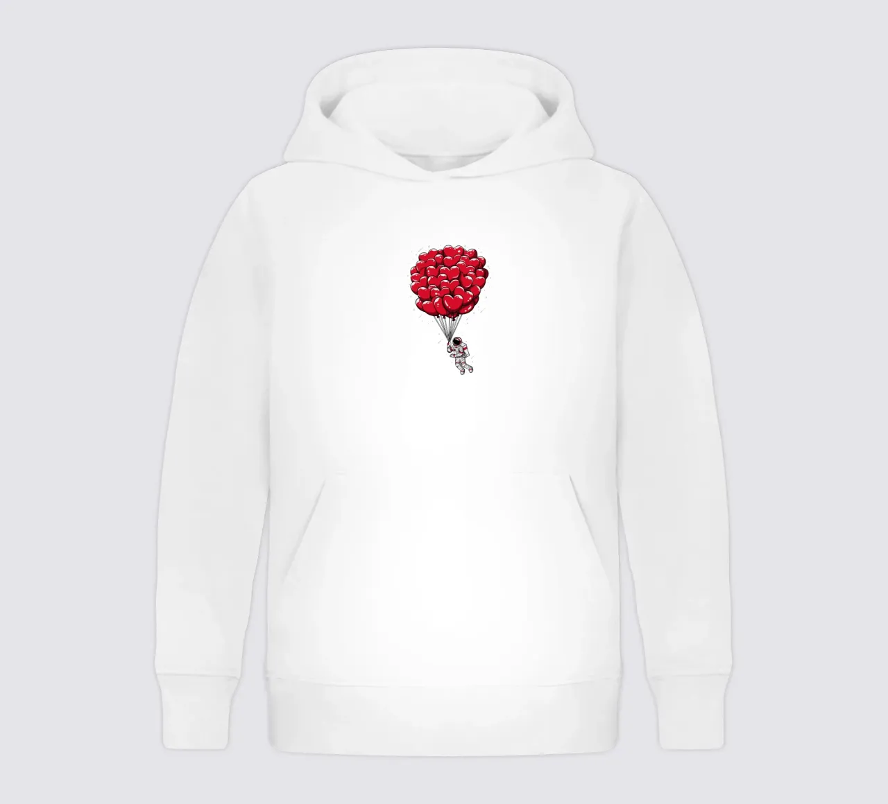 Astronauta con palloncino a cuore felpa bambino con cappuccio da LM2KONE