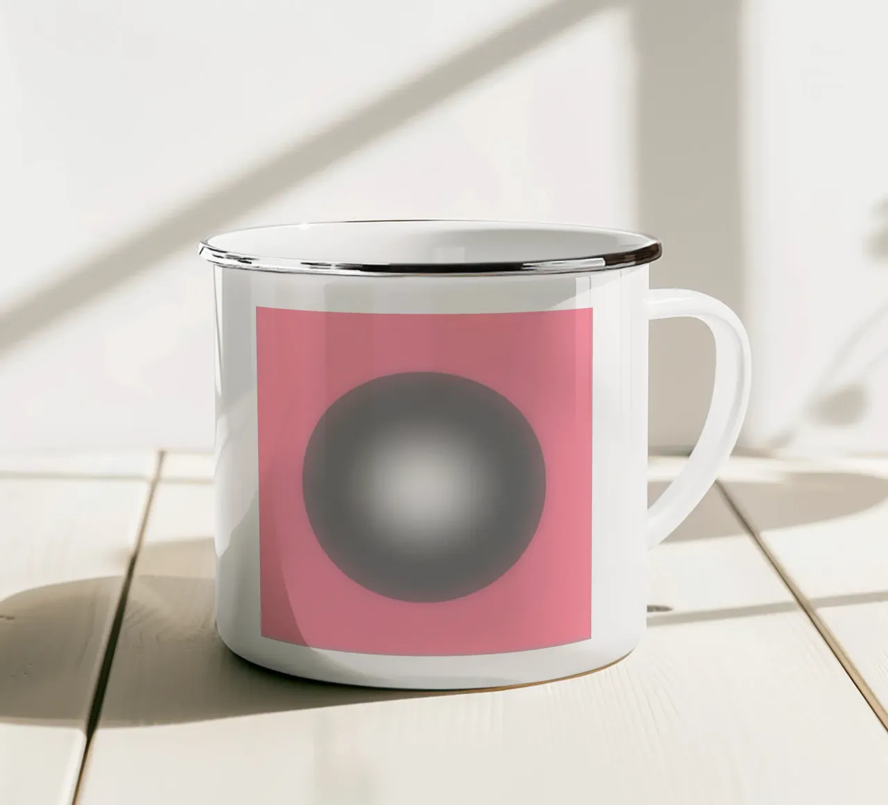 Palla grigia tazza in smalto da BenCoStyle