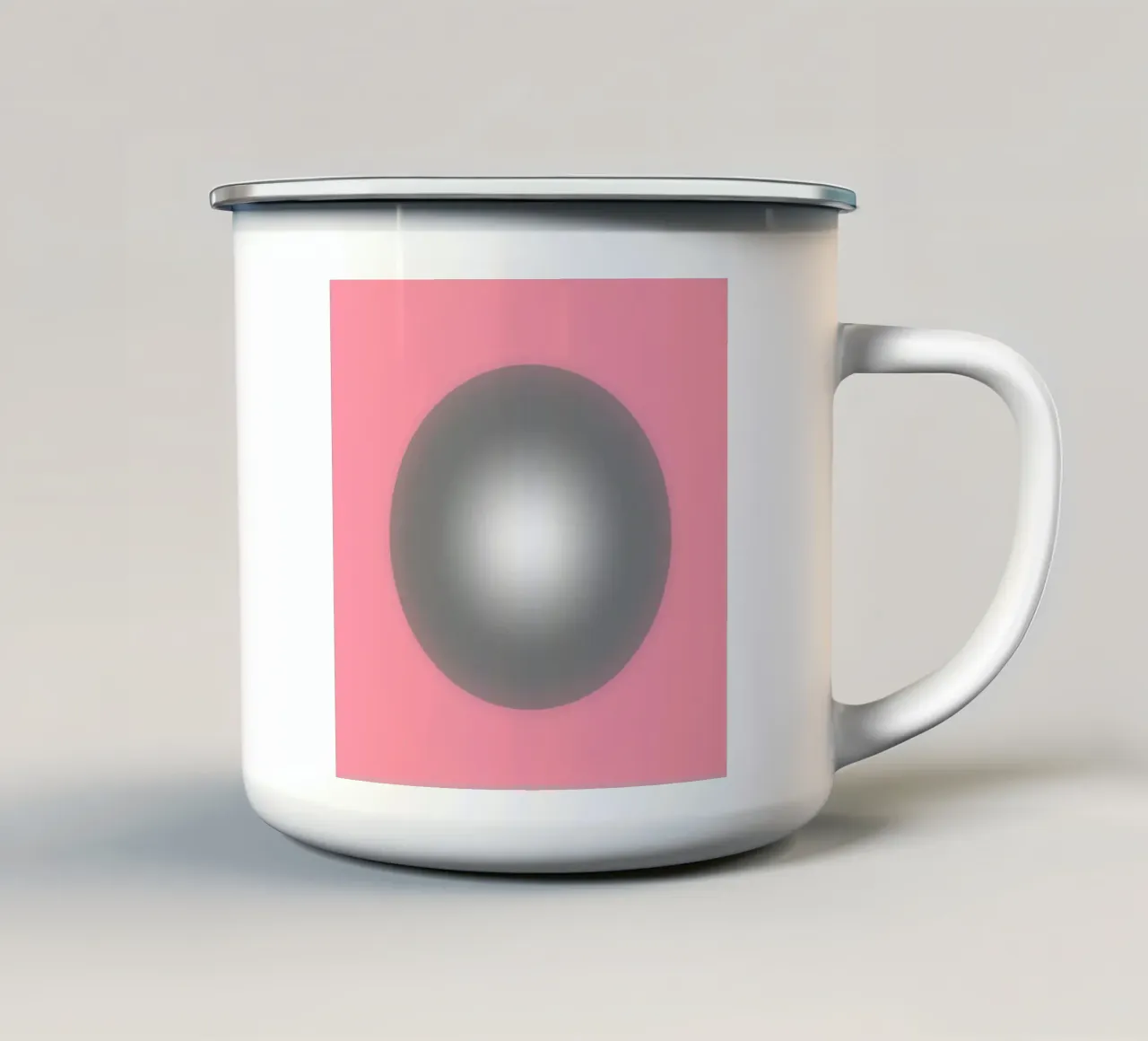 Palla grigia tazza in smalto da BenCoStyle