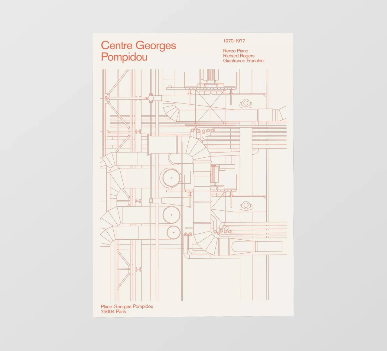 Pompidou : Blueprint pellicola backlit da Florent Bodart