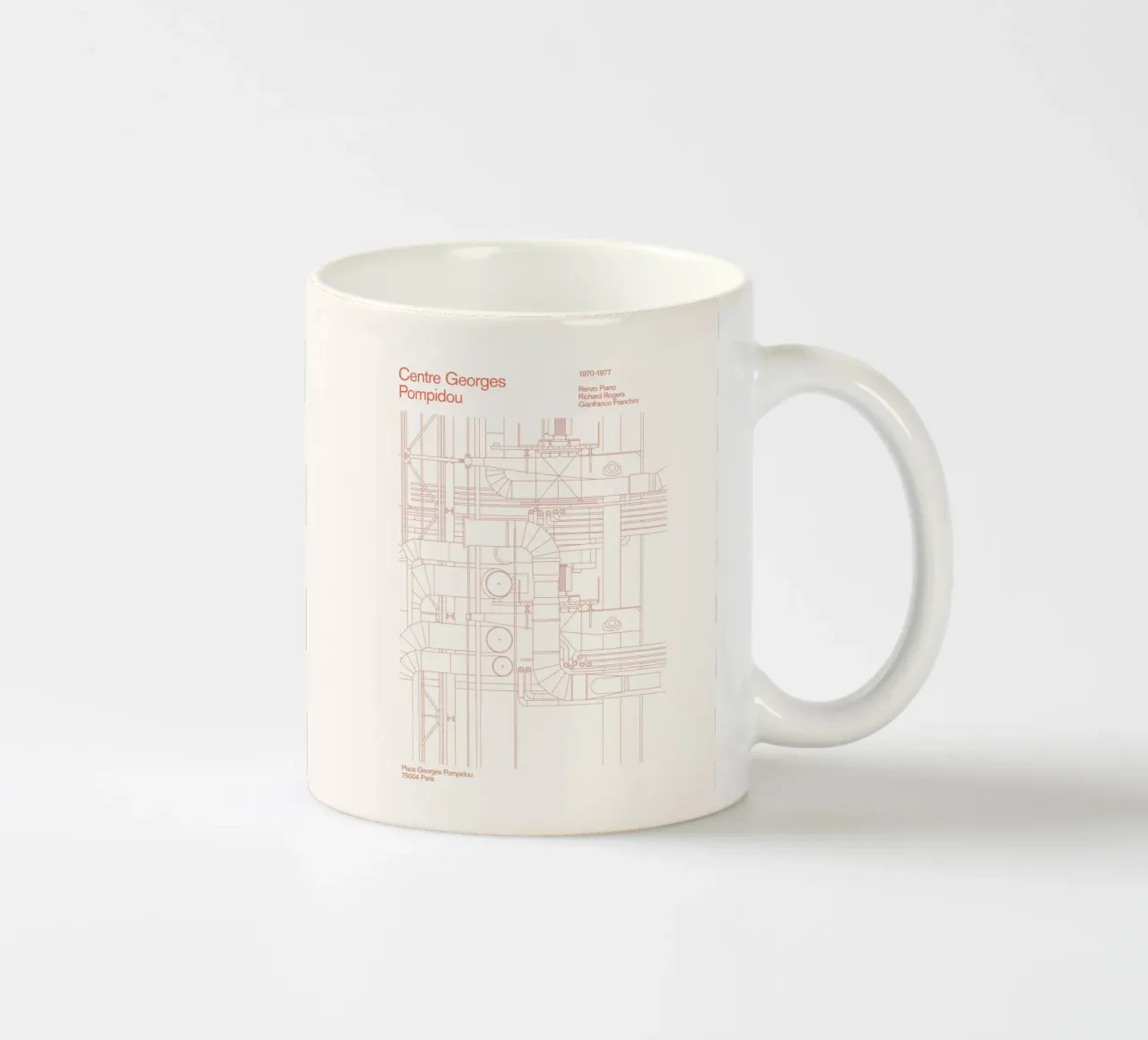 Pompidou : Blueprint tazza in ceramica da Florent Bodart