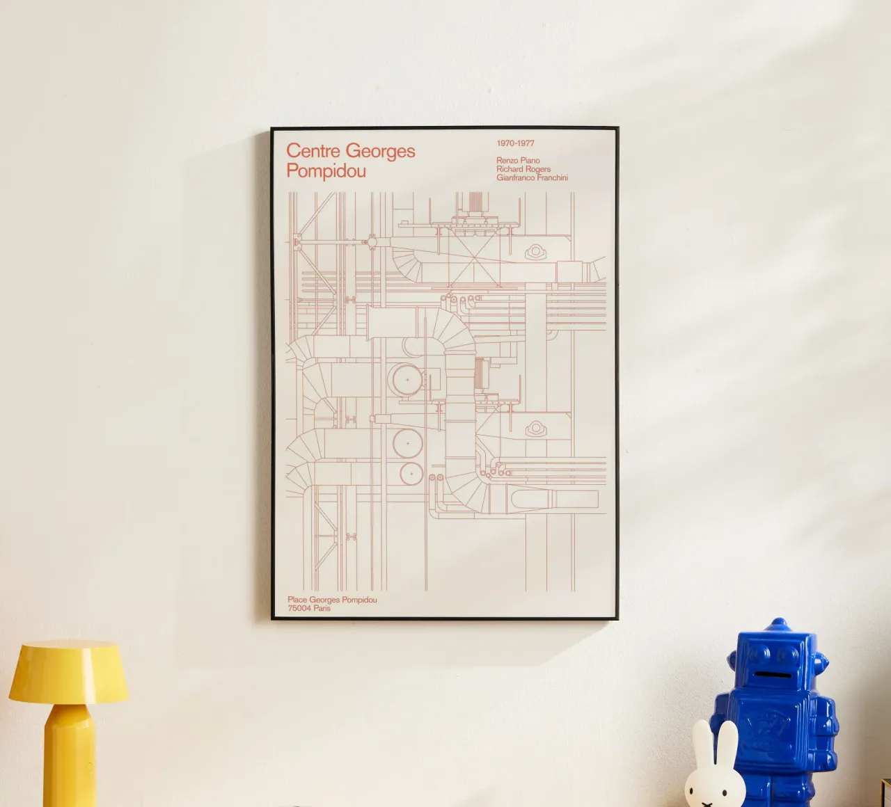 Pompidou : Blueprint alluminio dibond da Florent Bodart