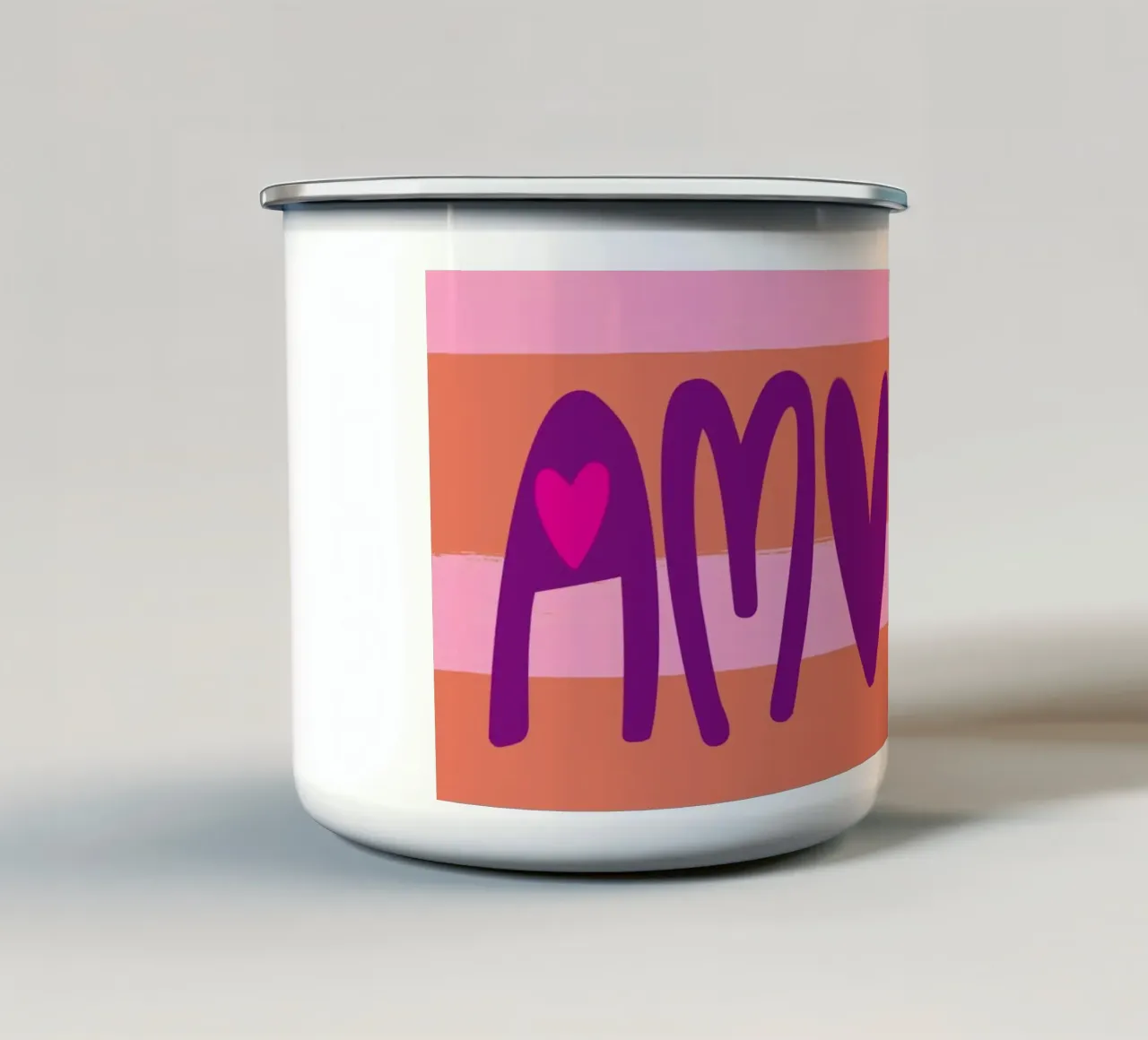 Amore tazza in smalto da Art House