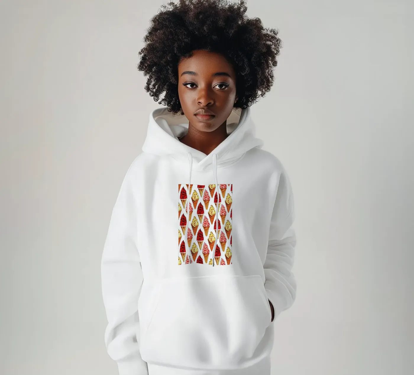 Soft Serve Pattern hoodie by Kelly Gilleran