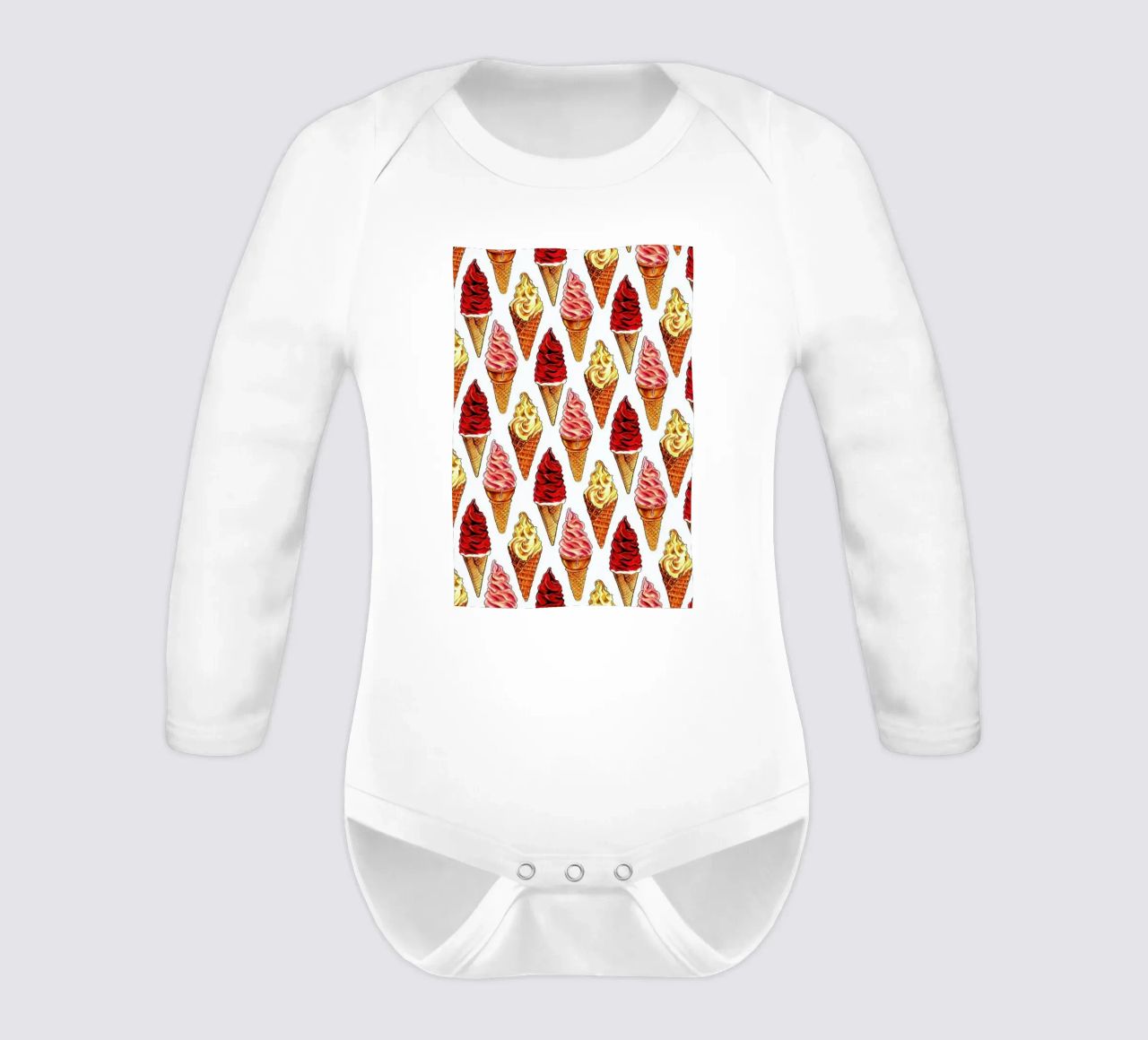 Soft Serve Pattern body neonato maniche lunghe da Kelly Gilleran