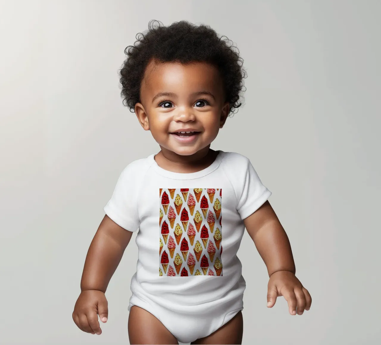 Soft Serve Pattern Kurzarm Babybody von Kelly Gilleran