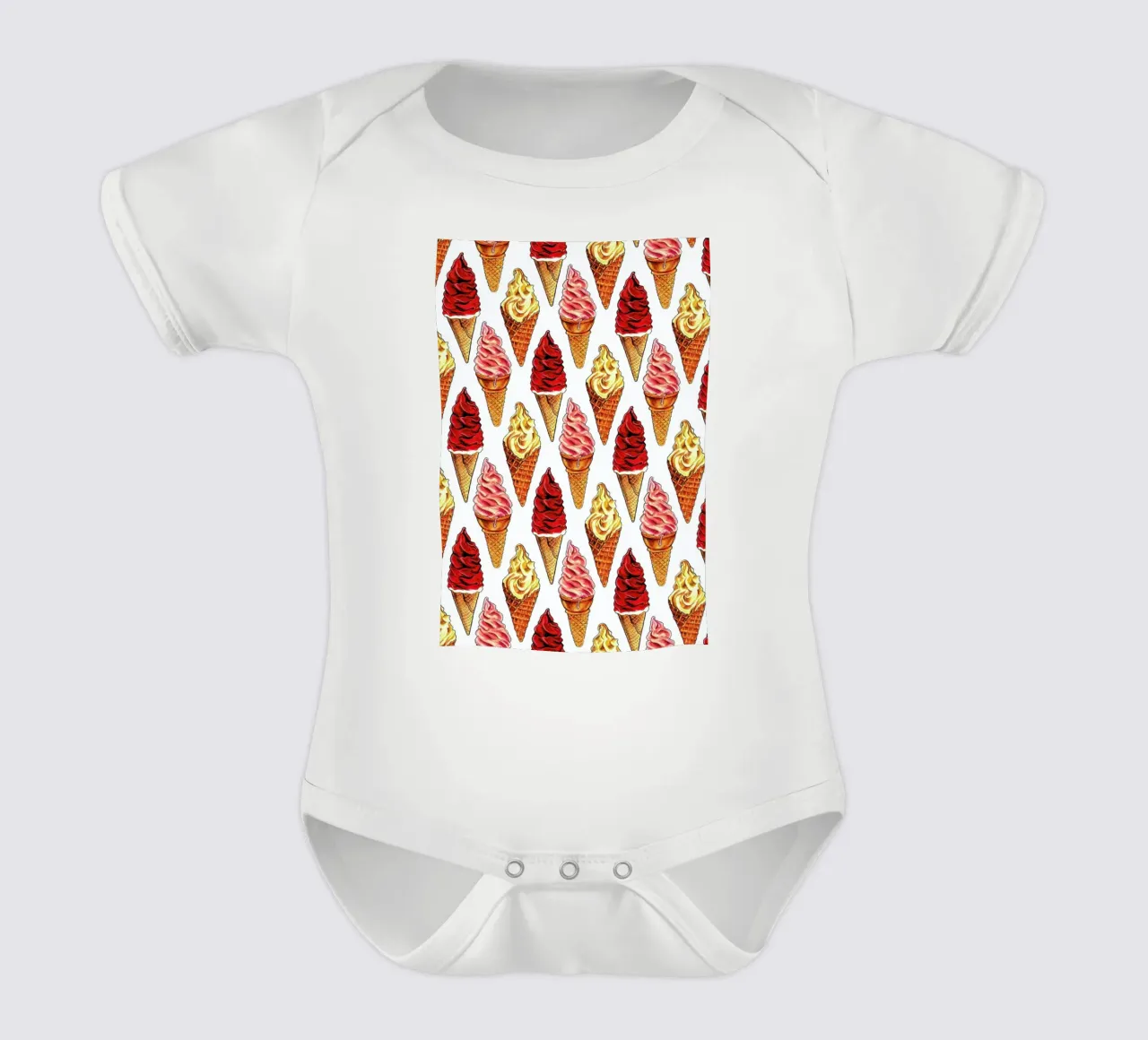 Soft Serve Pattern body neonato maniche corte da Kelly Gilleran