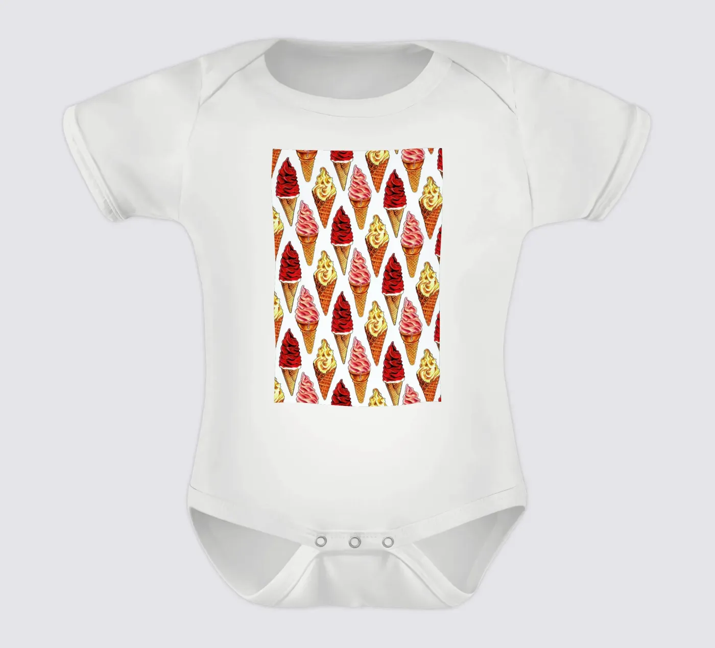 Soft Serve Pattern babyrompertje korte mouwen van Kelly Gilleran