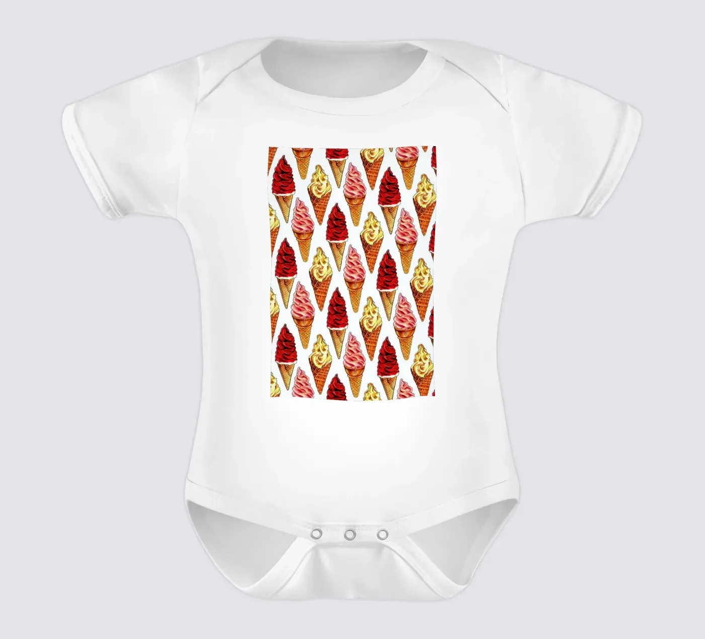 Soft Serve Pattern babyrompertje korte mouwen van Kelly Gilleran