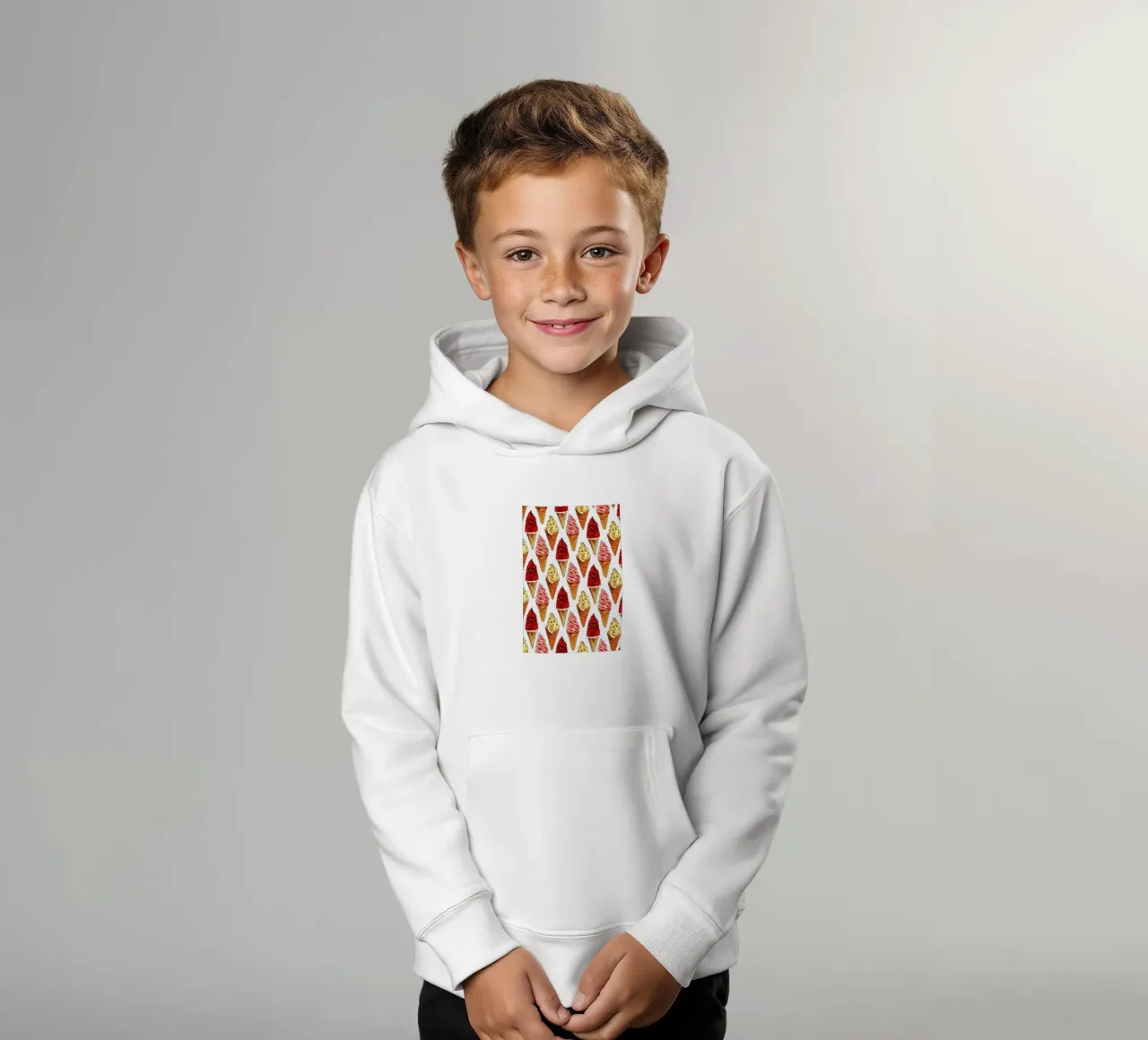 Soft Serve Pattern Kinder Hoodie von Kelly Gilleran