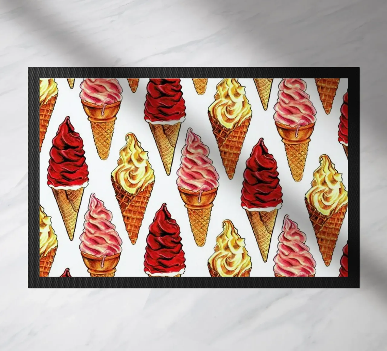 Soft Serve Pattern Fußmatte von Kelly Gilleran