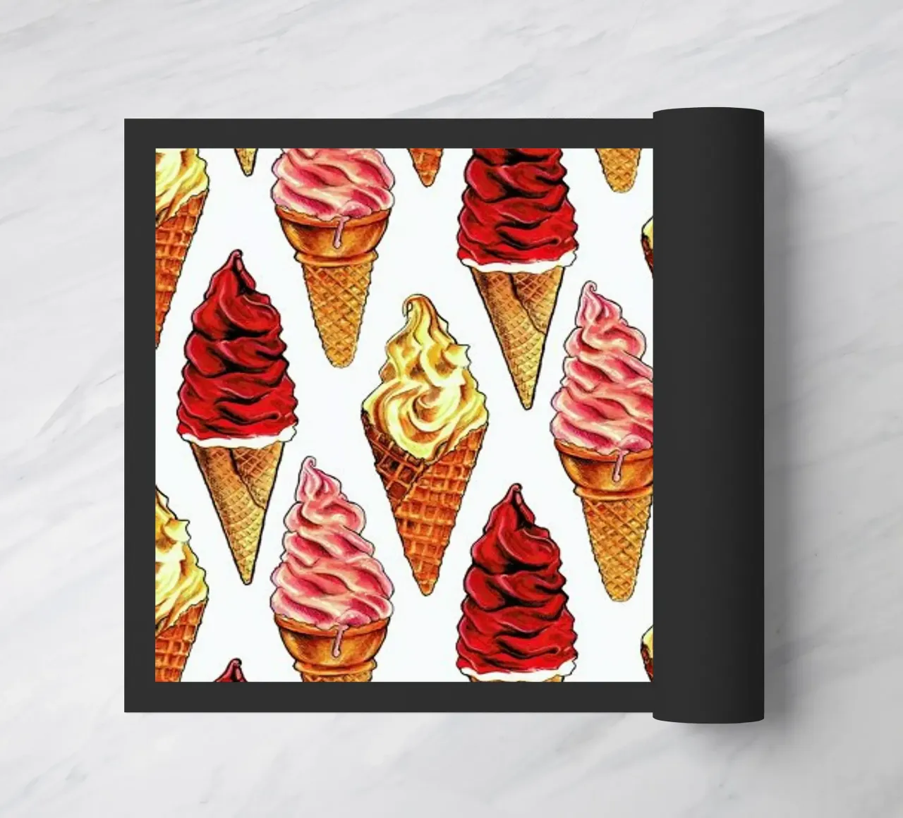 Soft Serve Pattern Fußmatte von Kelly Gilleran