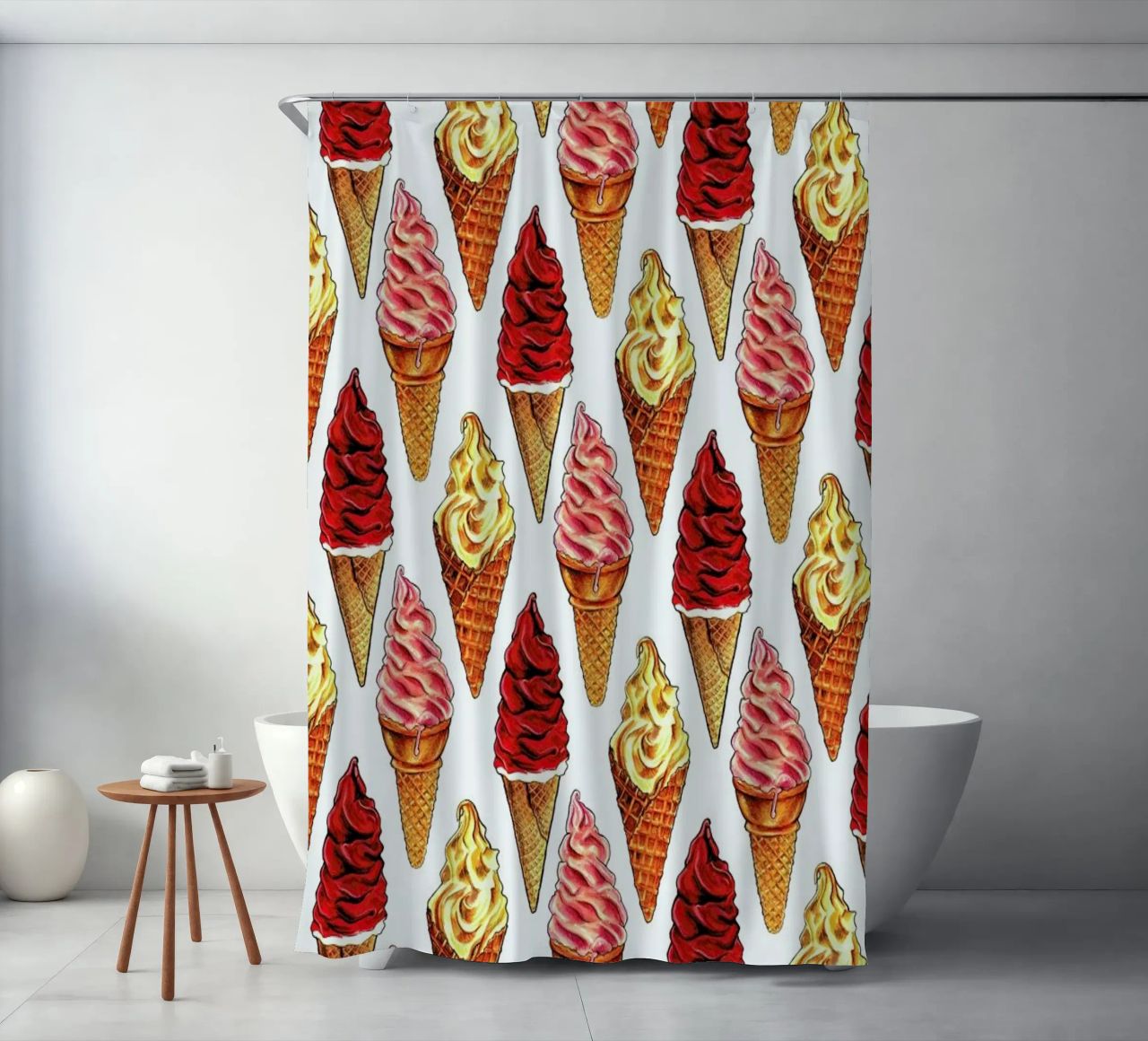 Soft Serve Pattern tenda da doccia da Kelly Gilleran