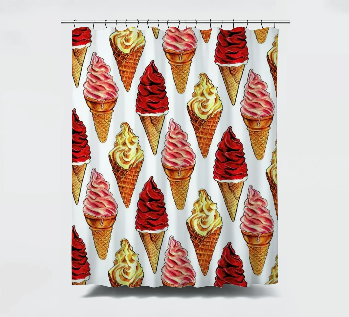 Soft Serve Pattern douchegordijn van Kelly Gilleran