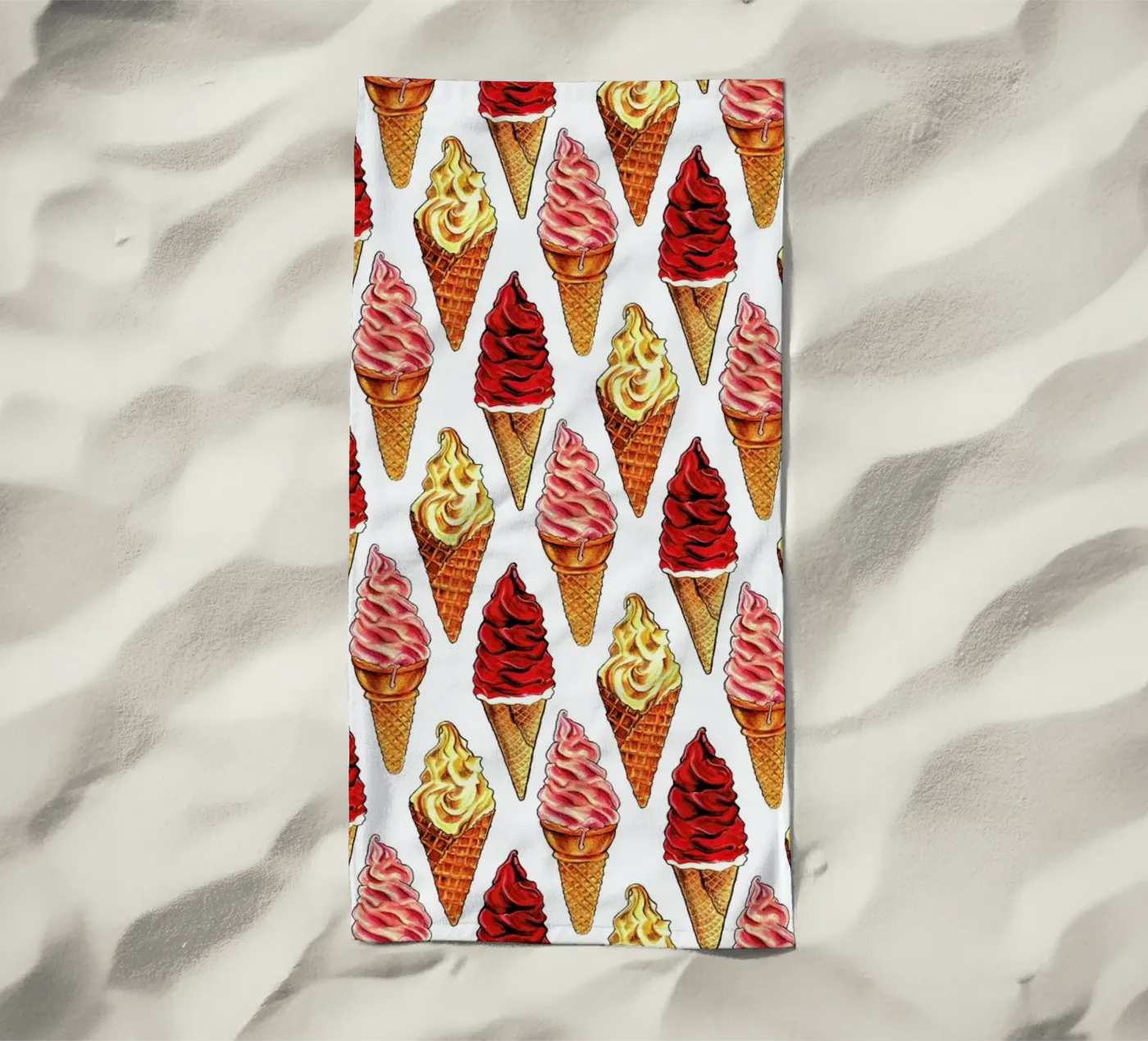Soft Serve Pattern strandhanddoek van Kelly Gilleran