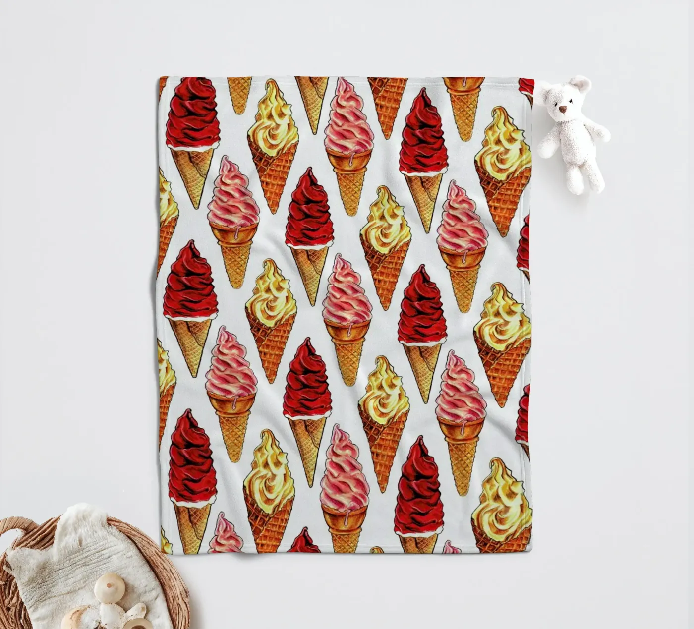 Soft Serve Pattern Fleecedecke von Kelly Gilleran