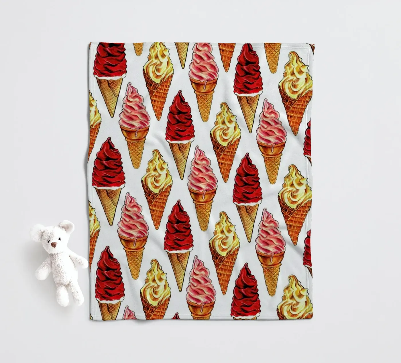 Soft Serve Pattern fleecedeken van Kelly Gilleran