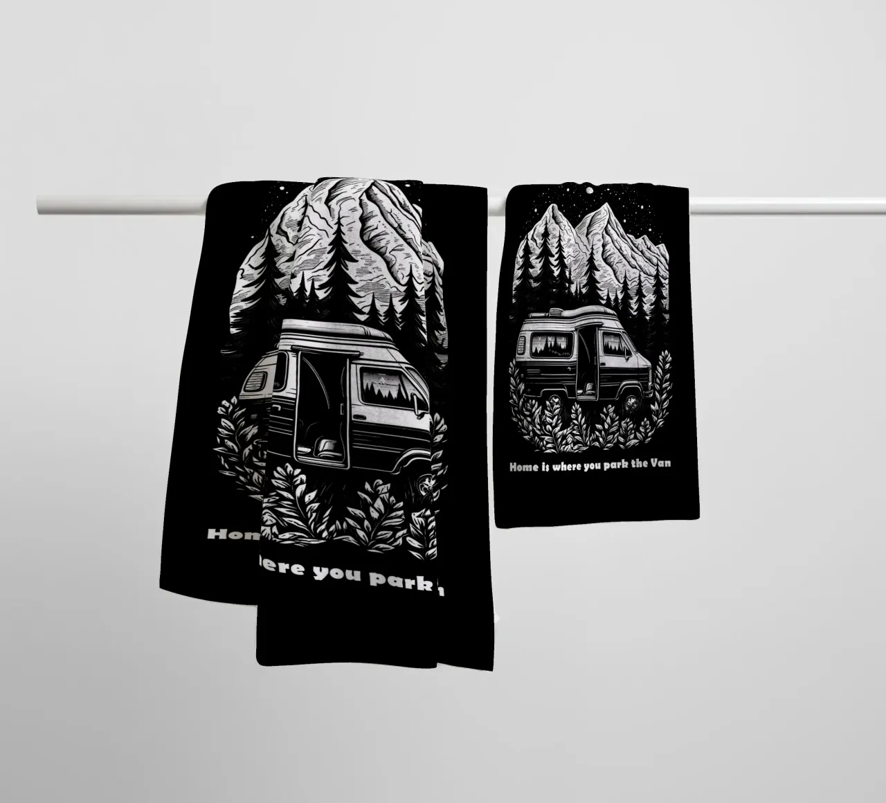 Home Is Where You Park The Van asciugamano da bagno da Autofocus