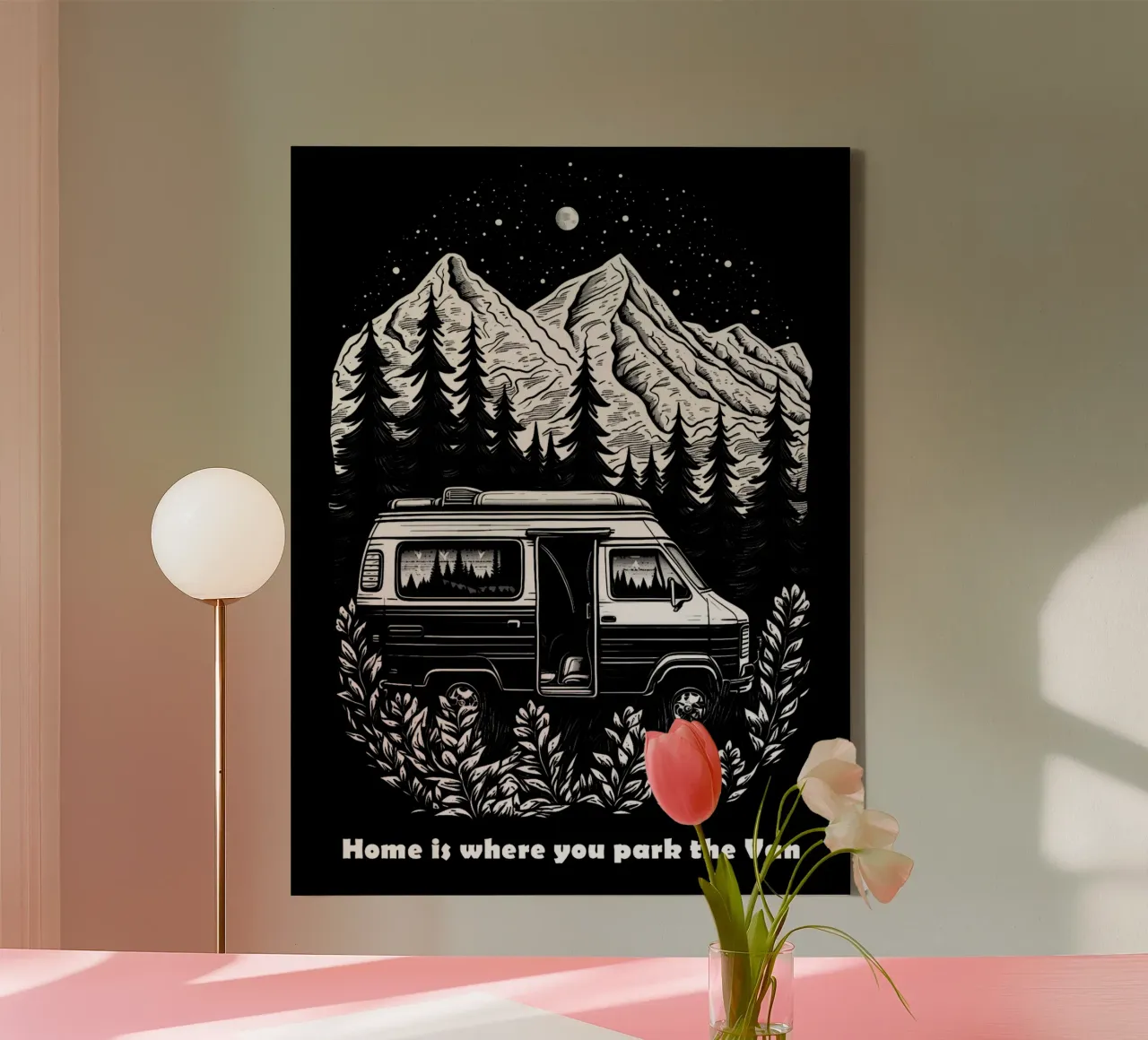 Home Is Where You Park The Van canvas with Floater frame by Autofocus