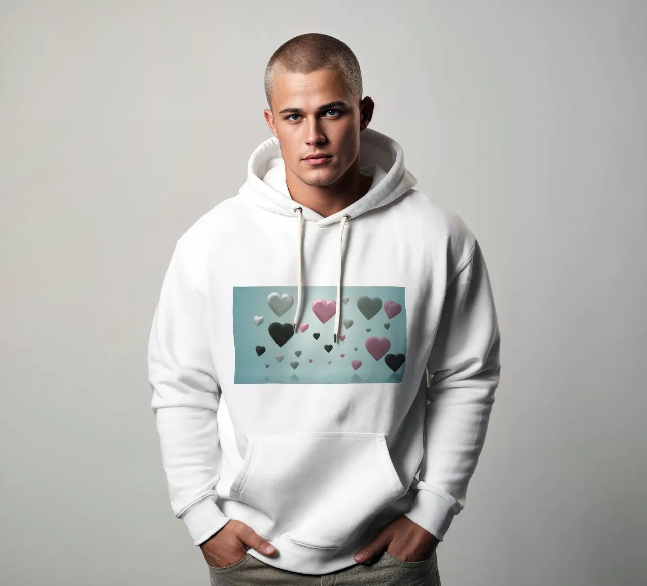Cuori colorati felpa con cappuccio da BenCoStyle