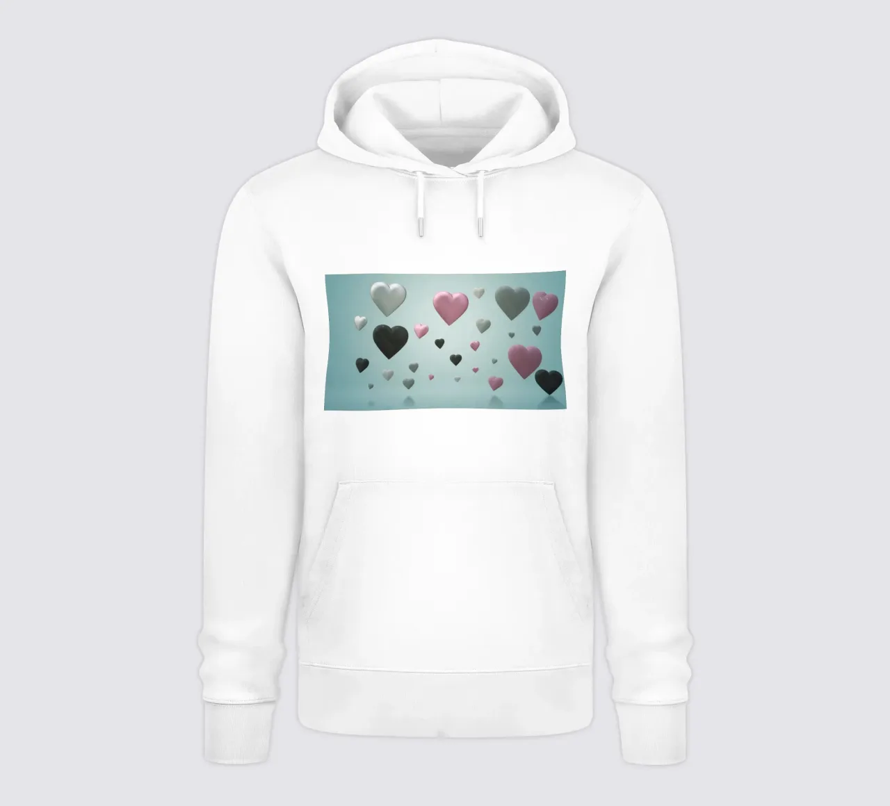 Cuori colorati felpa con cappuccio da BenCoStyle