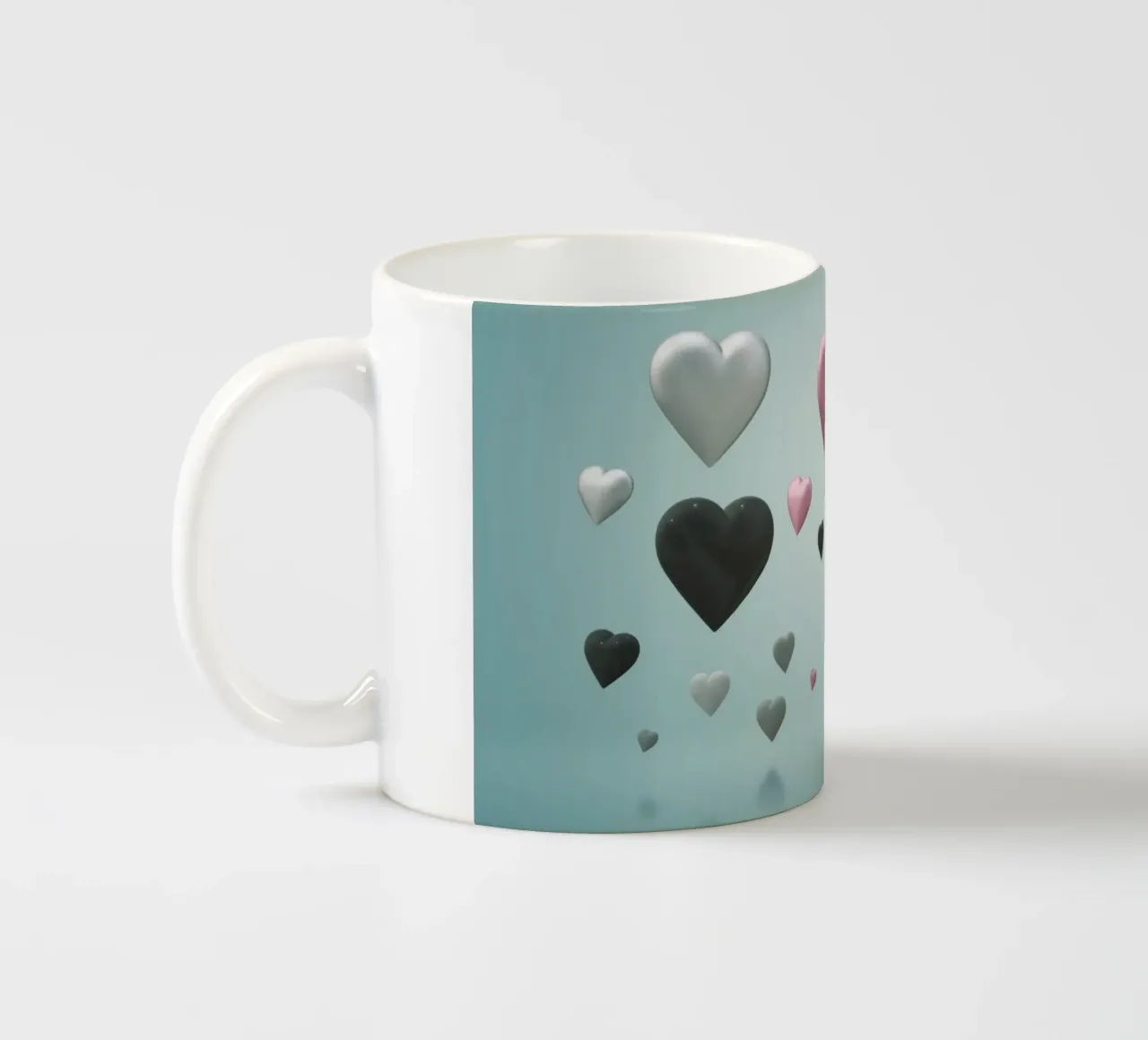 Cuori colorati tazza in ceramica da BenCoStyle