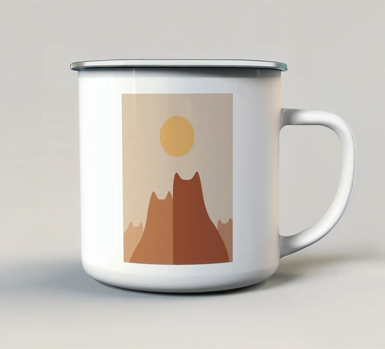 cat shape in sunshine tazza in smalto da andern