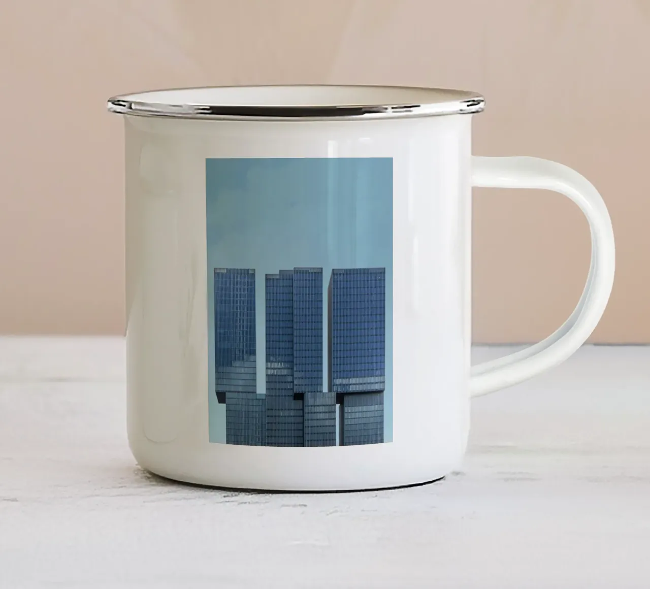 building reflect the sky tazza in smalto da grace
