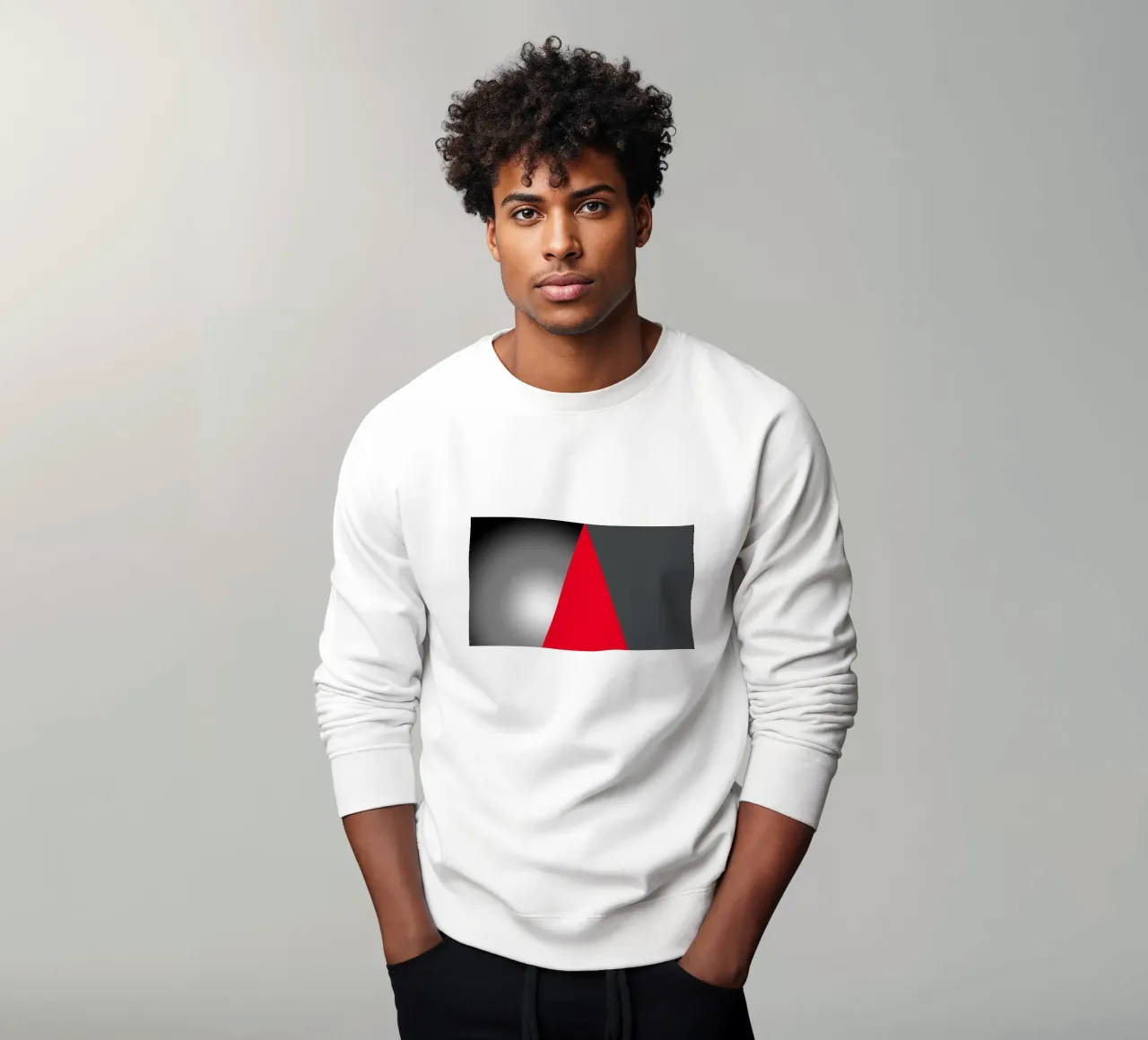 Triangolo rosso con sfera felpa da BenCoStyle