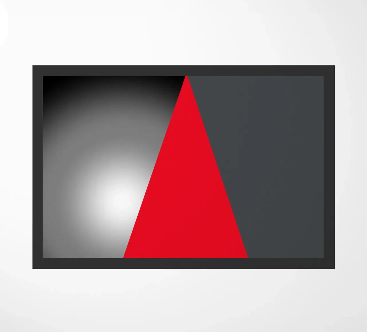 Triangolo rosso con sfera zerbino da BenCoStyle