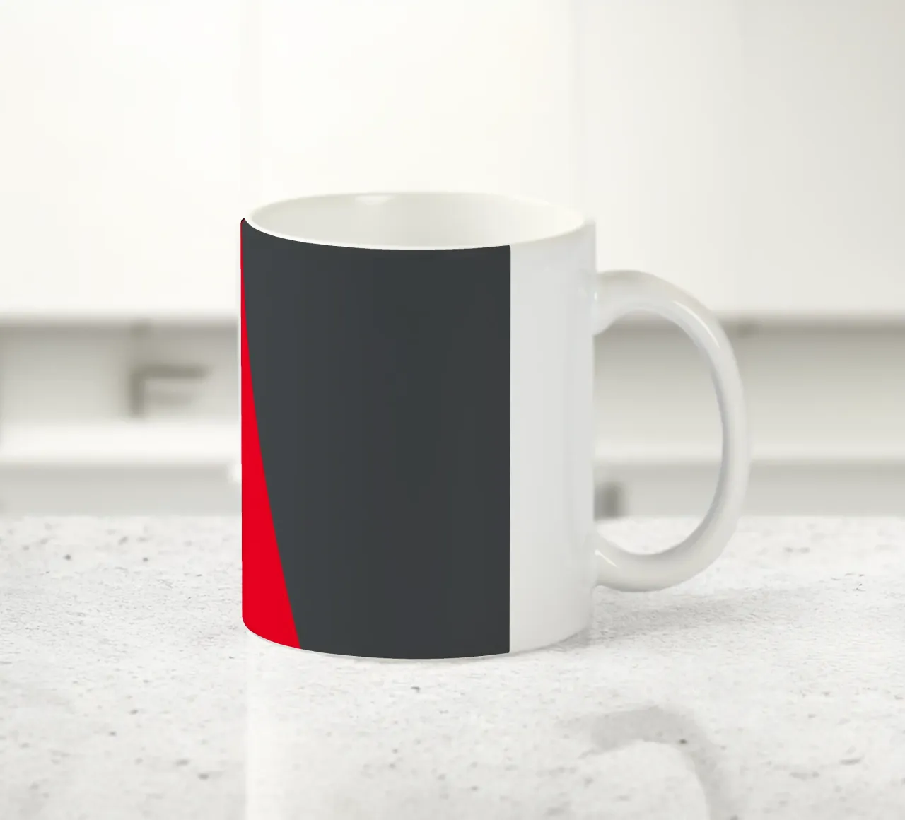 Triangolo rosso con sfera tazza in ceramica da BenCoStyle