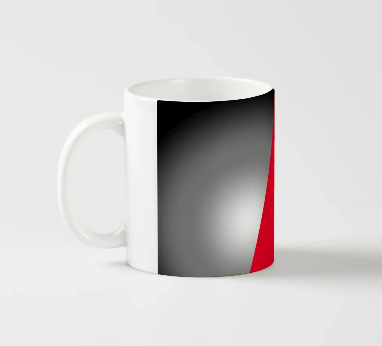 Triangolo rosso con sfera tazza in ceramica da BenCoStyle