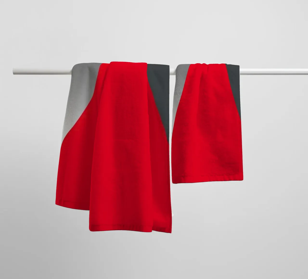 Red triangle with sphere towel by BenCoStyle