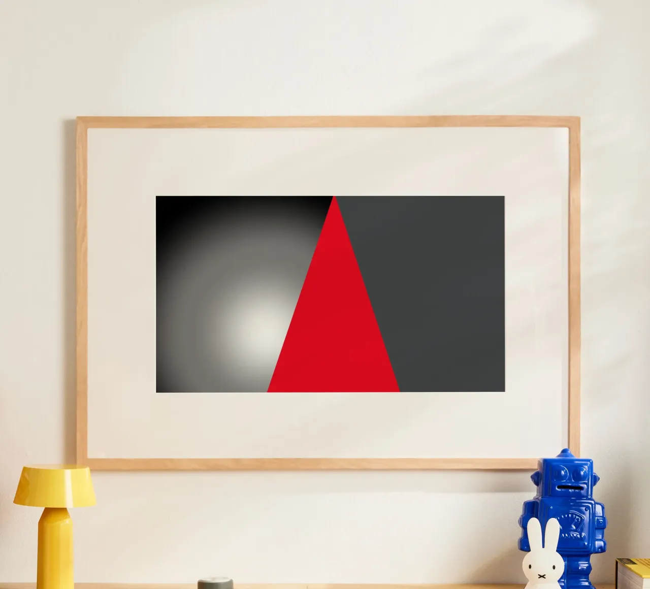 Red triangle with sphere hahnemühle by BenCoStyle