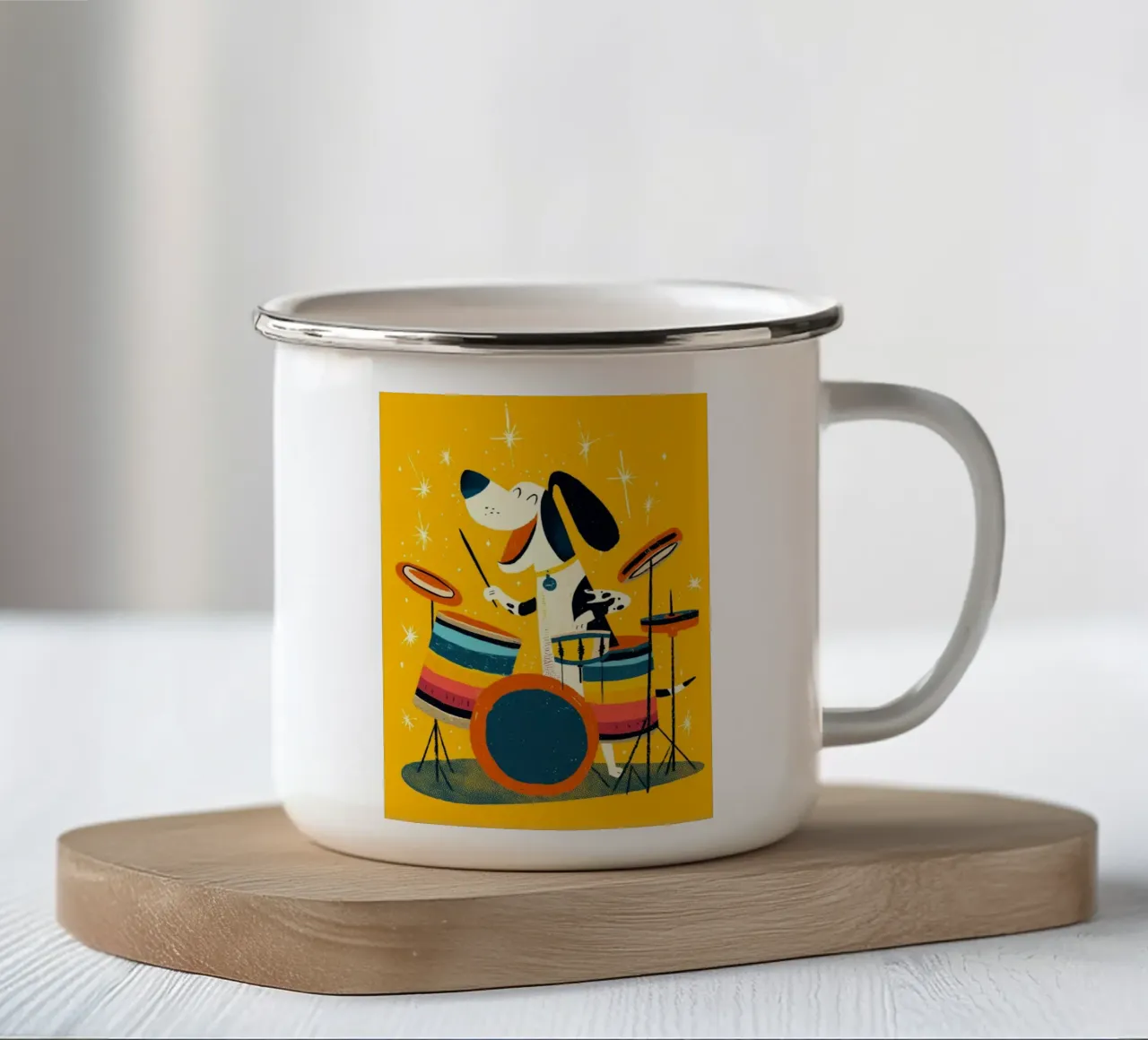 Puppy Beats tazza in smalto da Kiara
