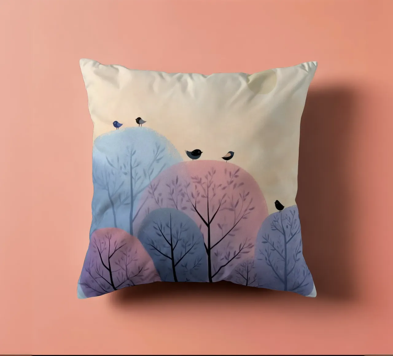 Rainbow Whisper Trees cuscino da Kiara