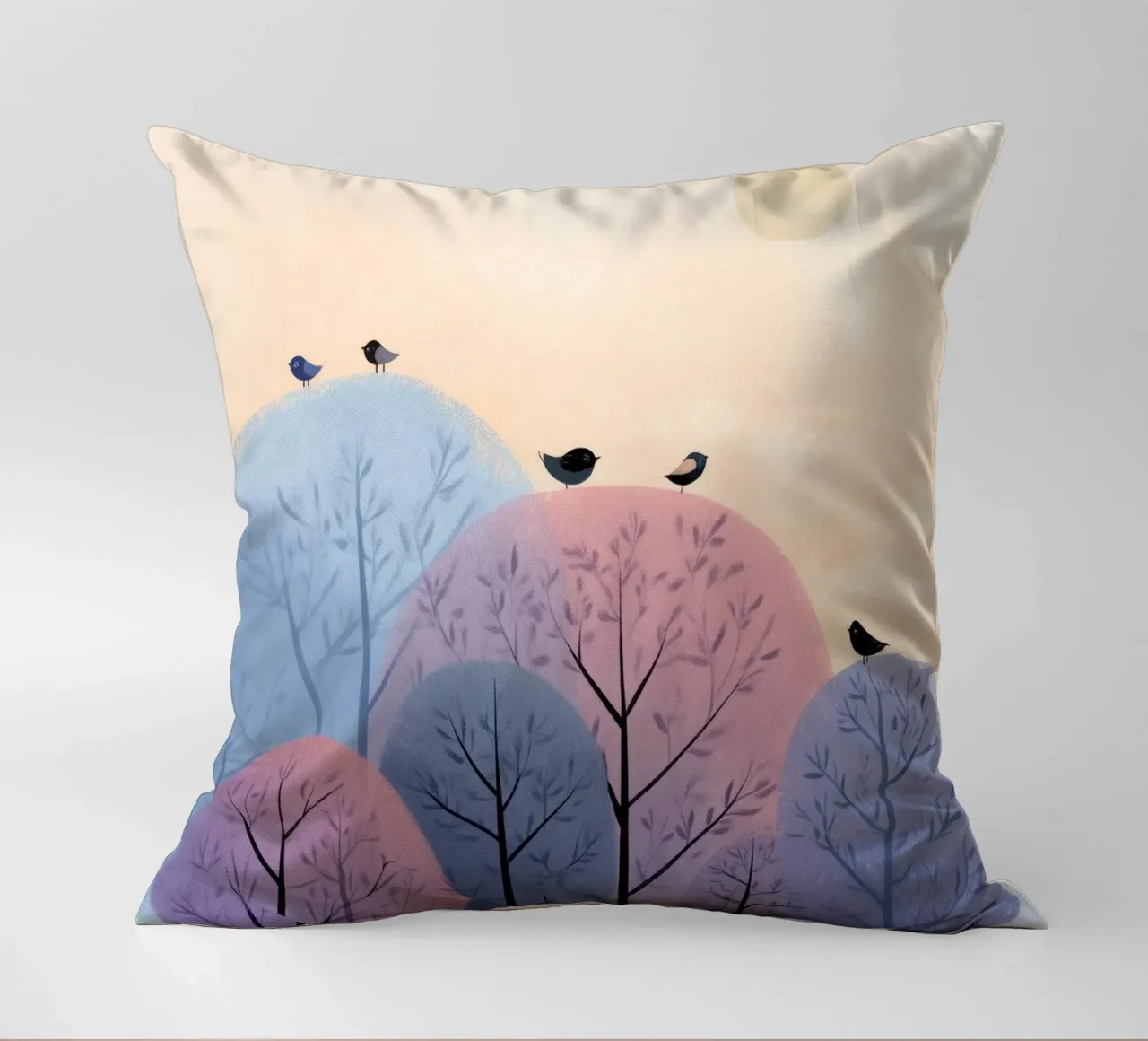 Rainbow Whisper Trees cuscino da Kiara