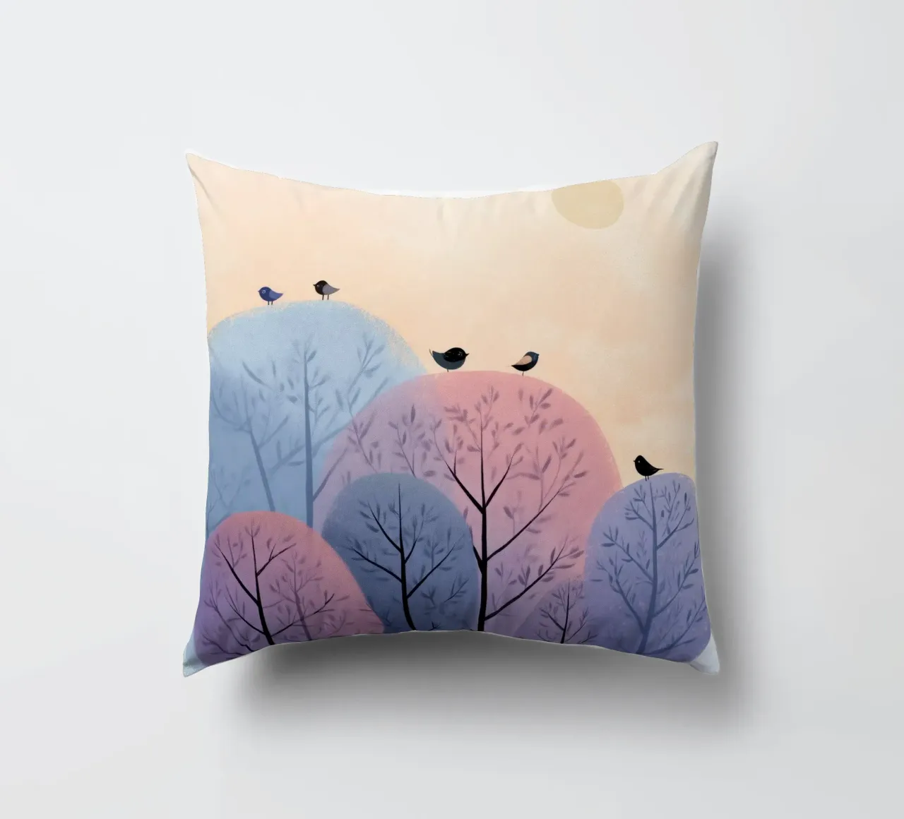 Rainbow Whisper Trees cuscino da Kiara