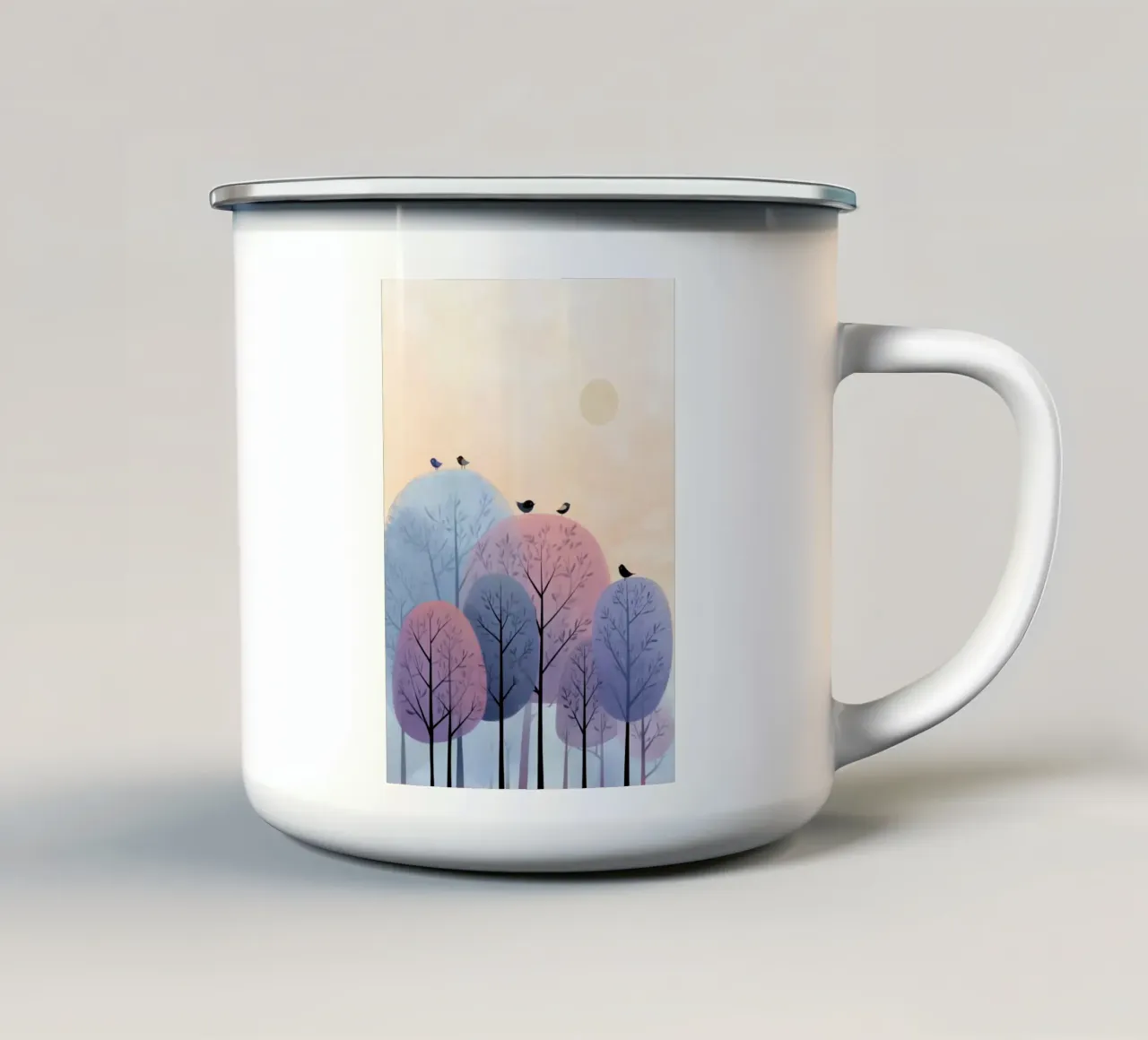Rainbow Whisper Trees tazza in smalto da Kiara