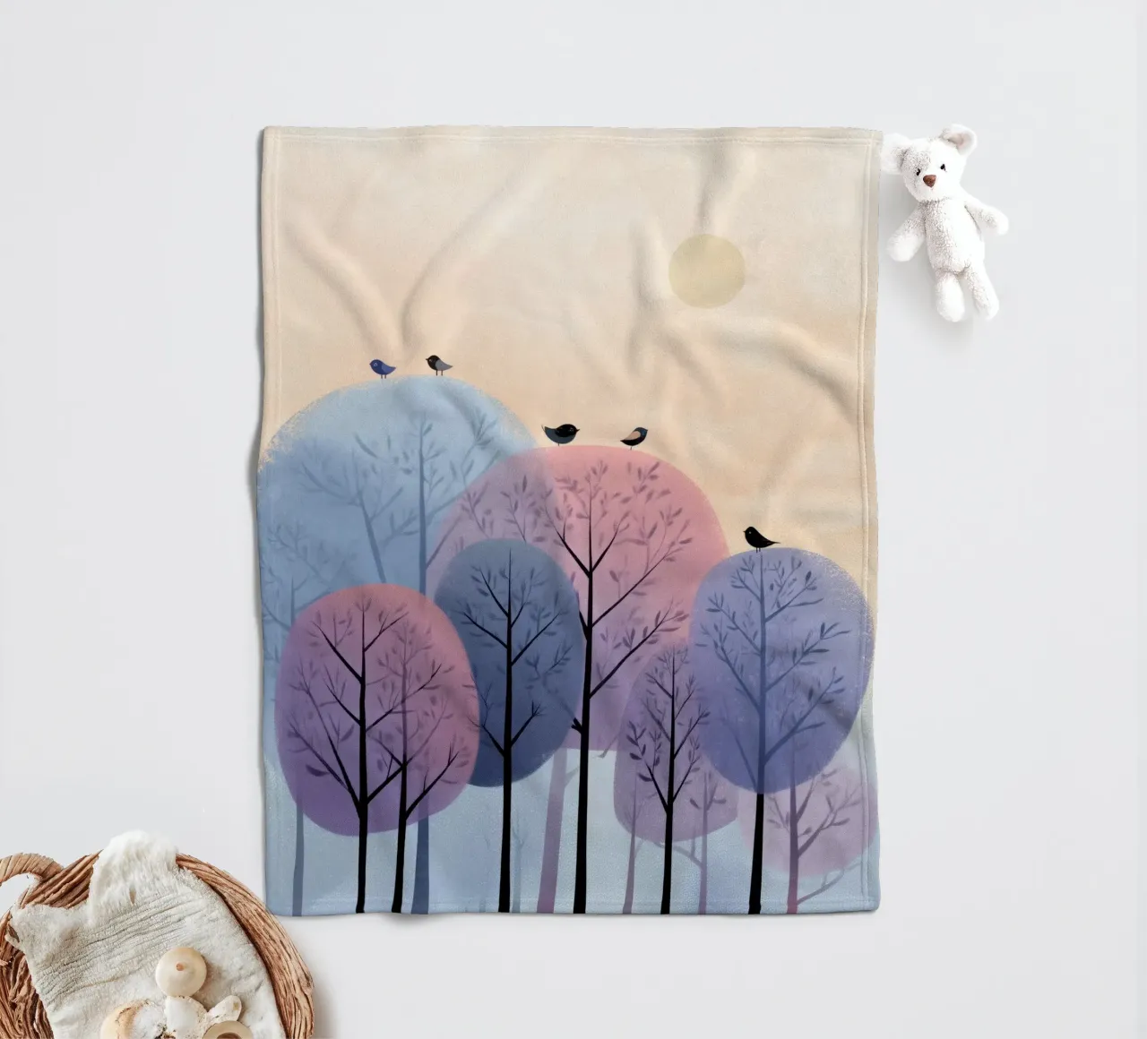 Rainbow Whisper Trees coperta in pile da Kiara