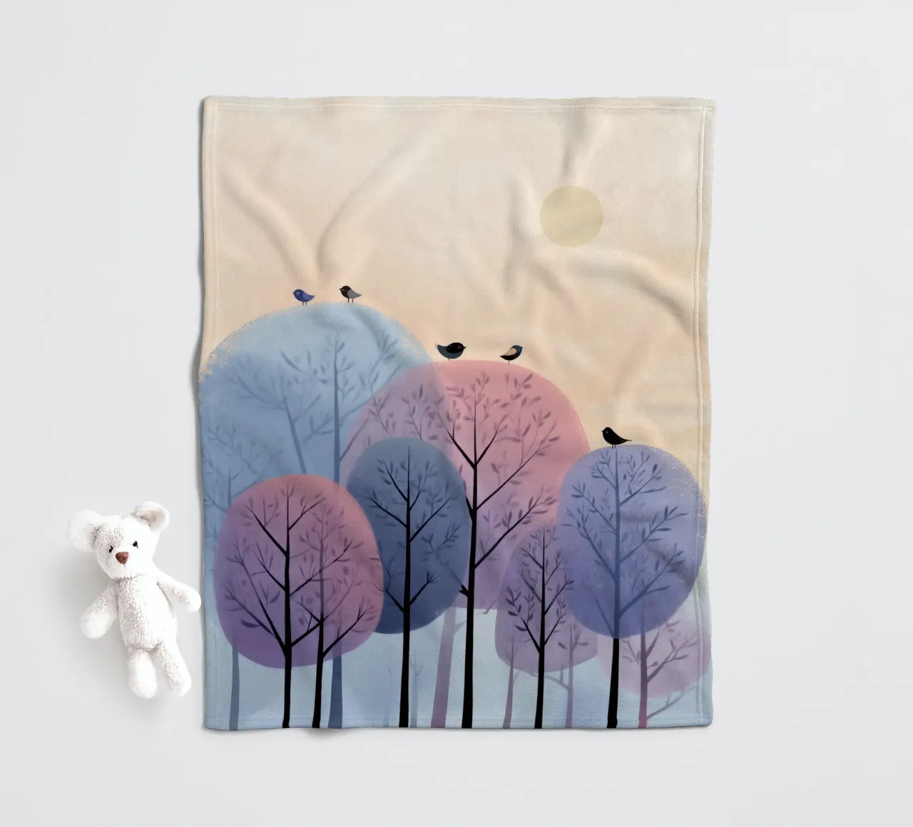Rainbow Whisper Trees coperta in pile da Kiara