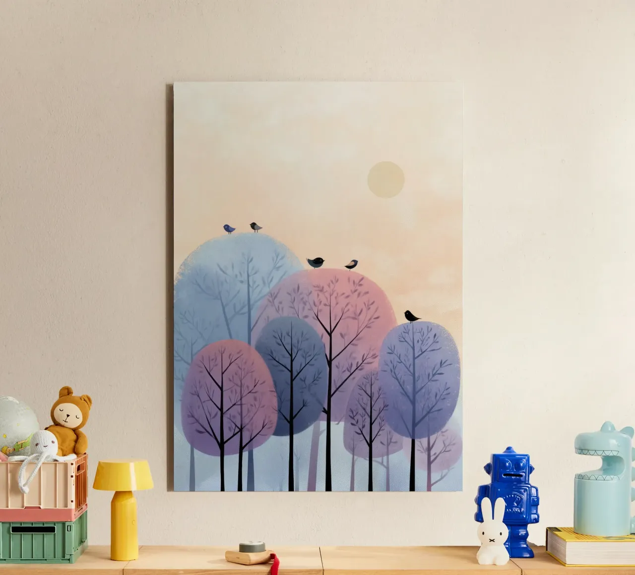 Rainbow Whisper Trees alluminio dibond da Kiara