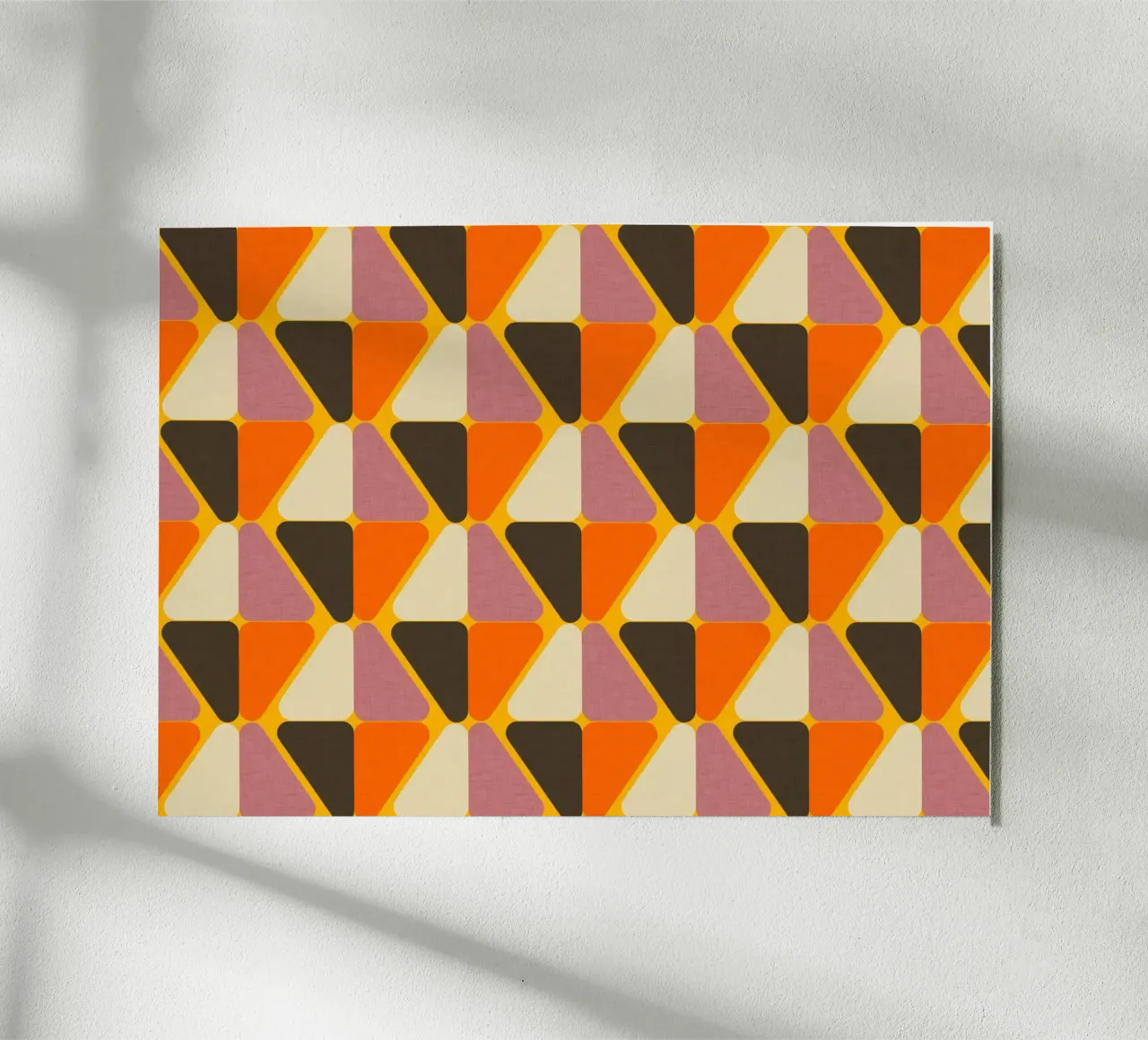 Retro Color Block Flower Amarillo aluminio dibond de susanacosta