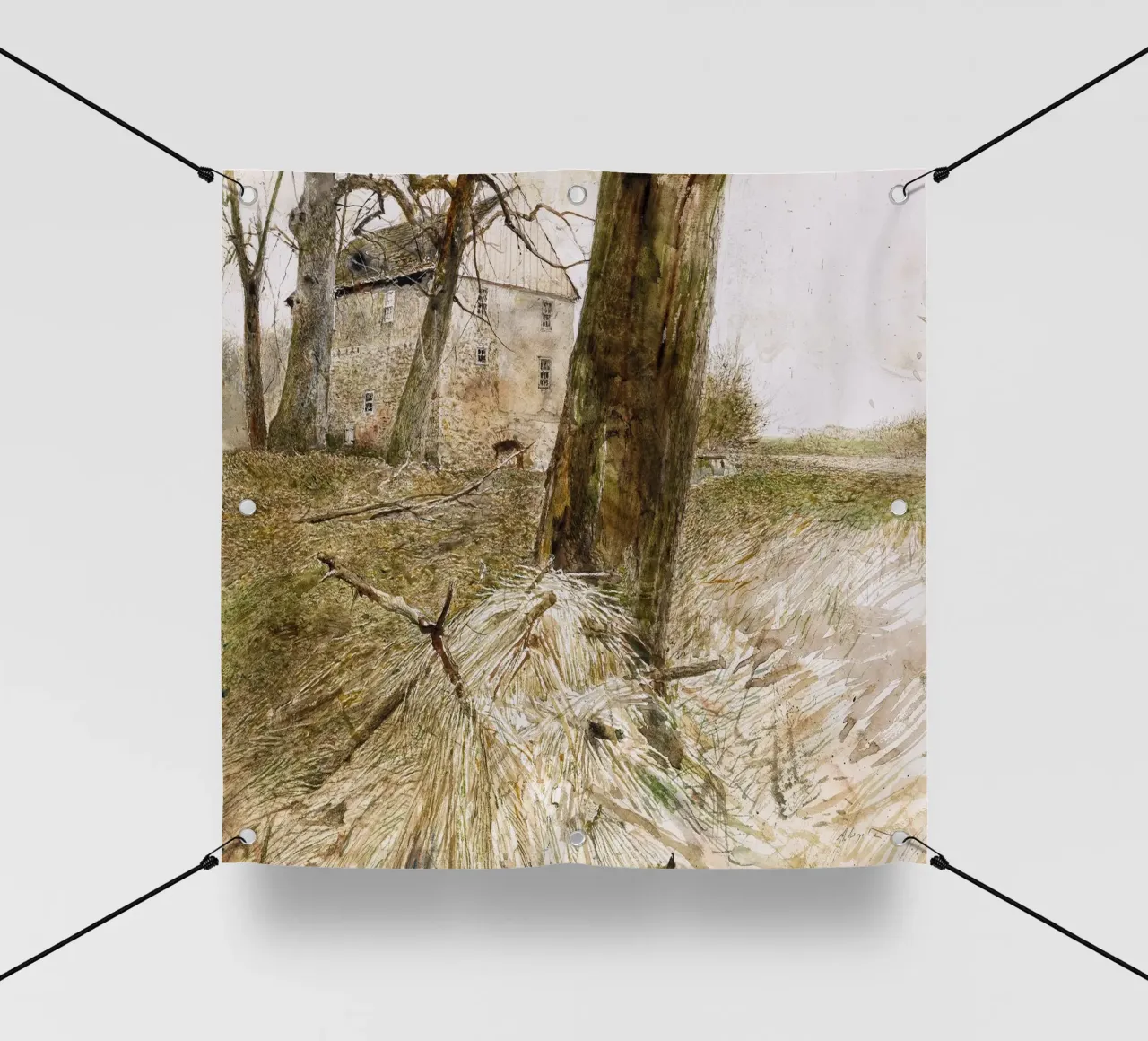 Studio sull'Arca di Noè di Andrew Wyeth telo in pvc da Trudeau Art Studio