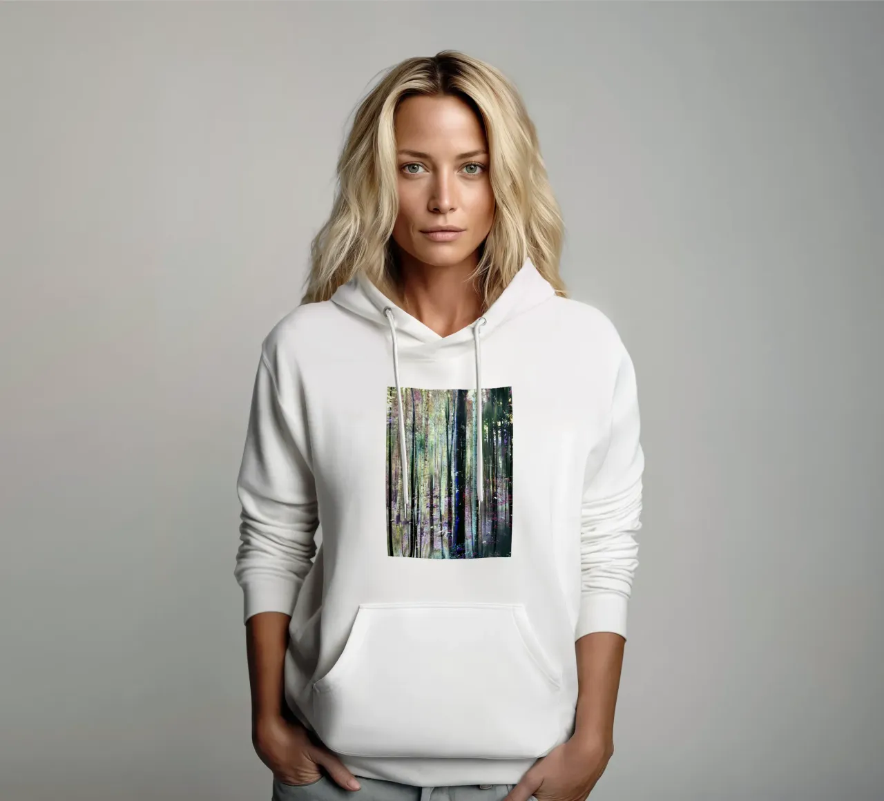 Expressionist Forest felpa con cappuccio da Angelo Cerantola