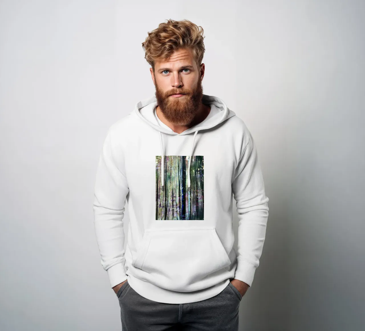 Expressionist Forest felpa con cappuccio da Angelo Cerantola