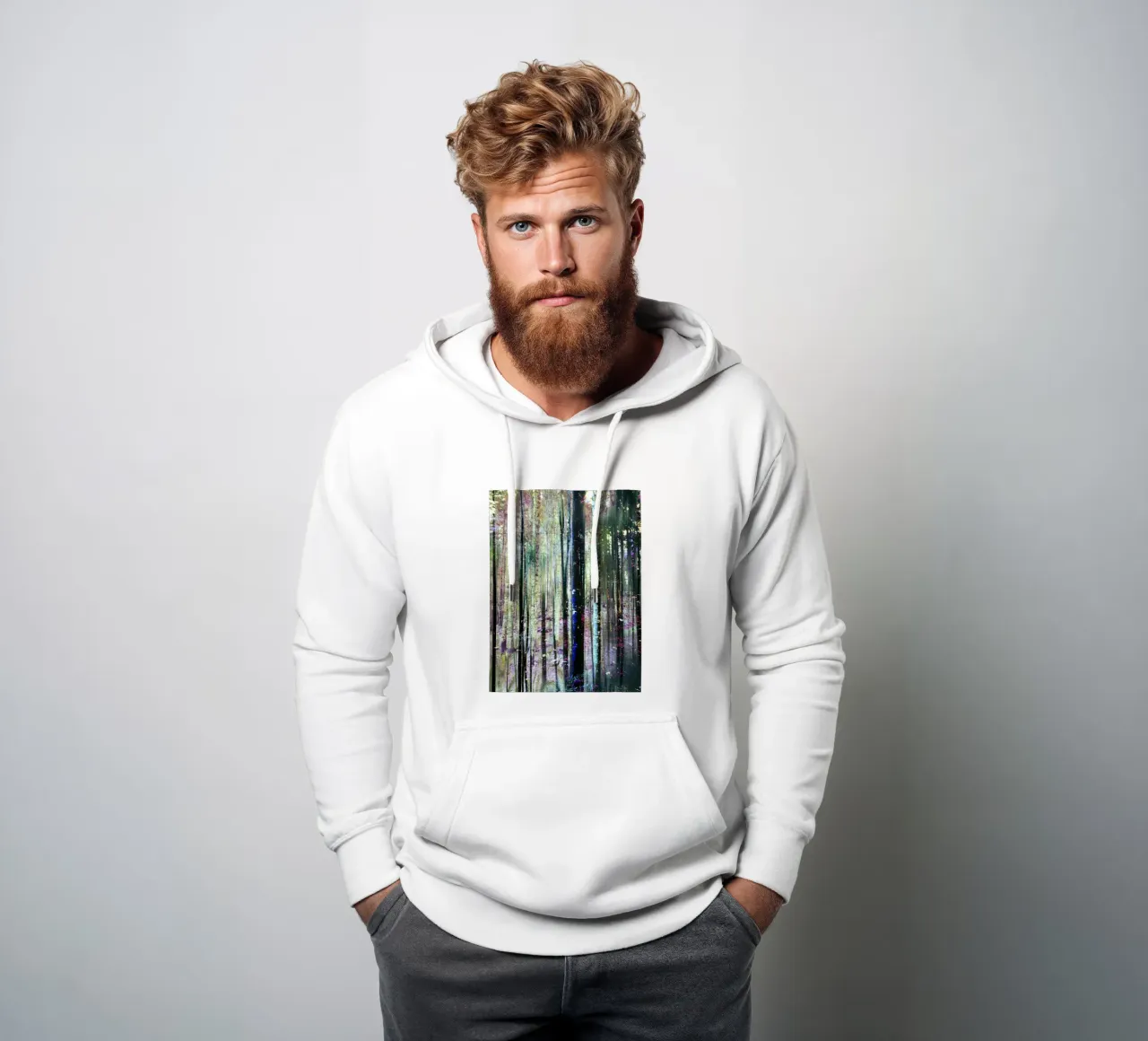 Expressionist Forest felpa con cappuccio da Angelo Cerantola