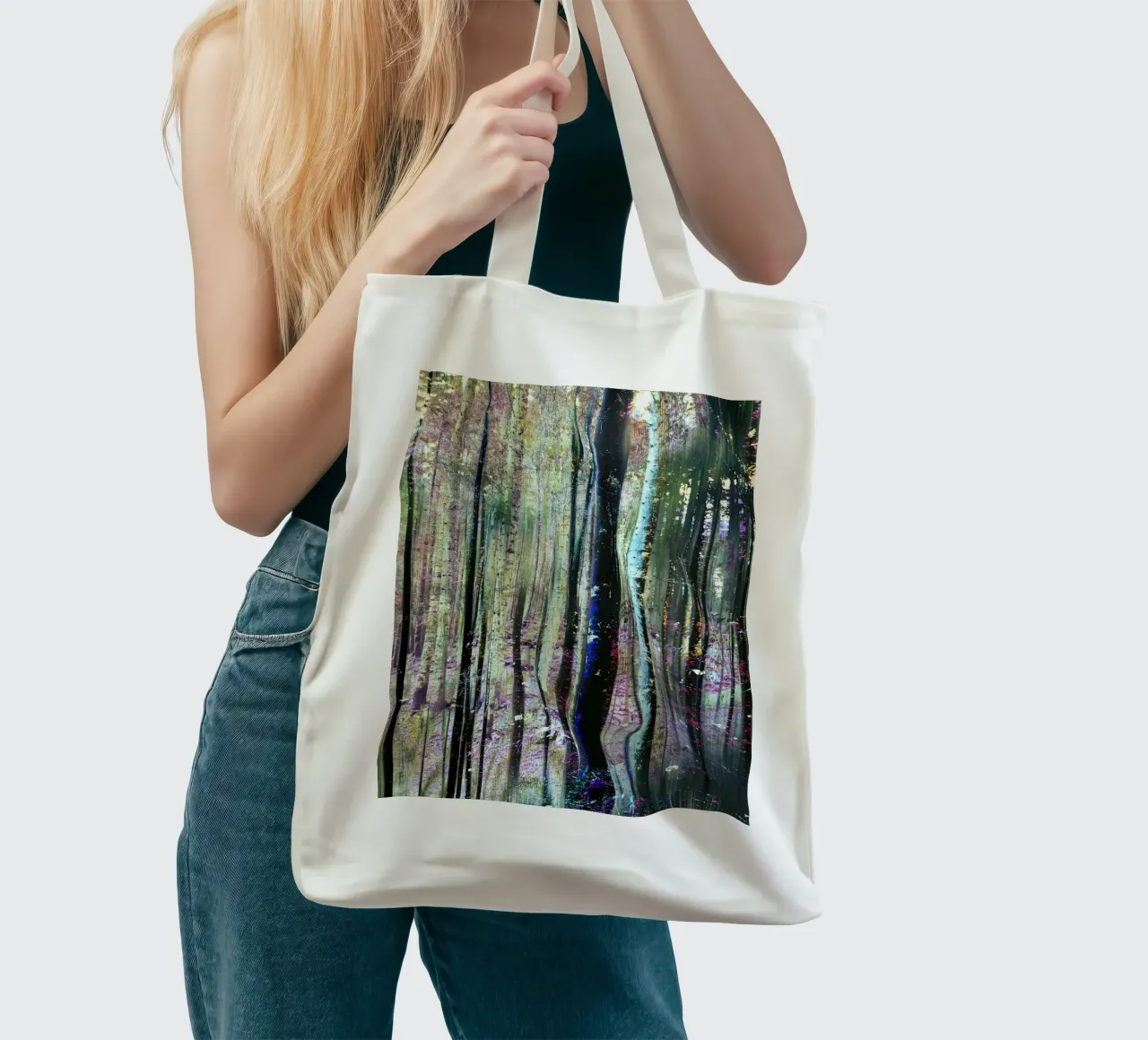 Expressionist Forest borsa in juta da Angelo Cerantola