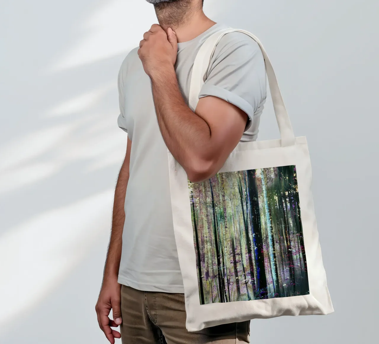 Expressionist Forest borsa in juta da Angelo Cerantola