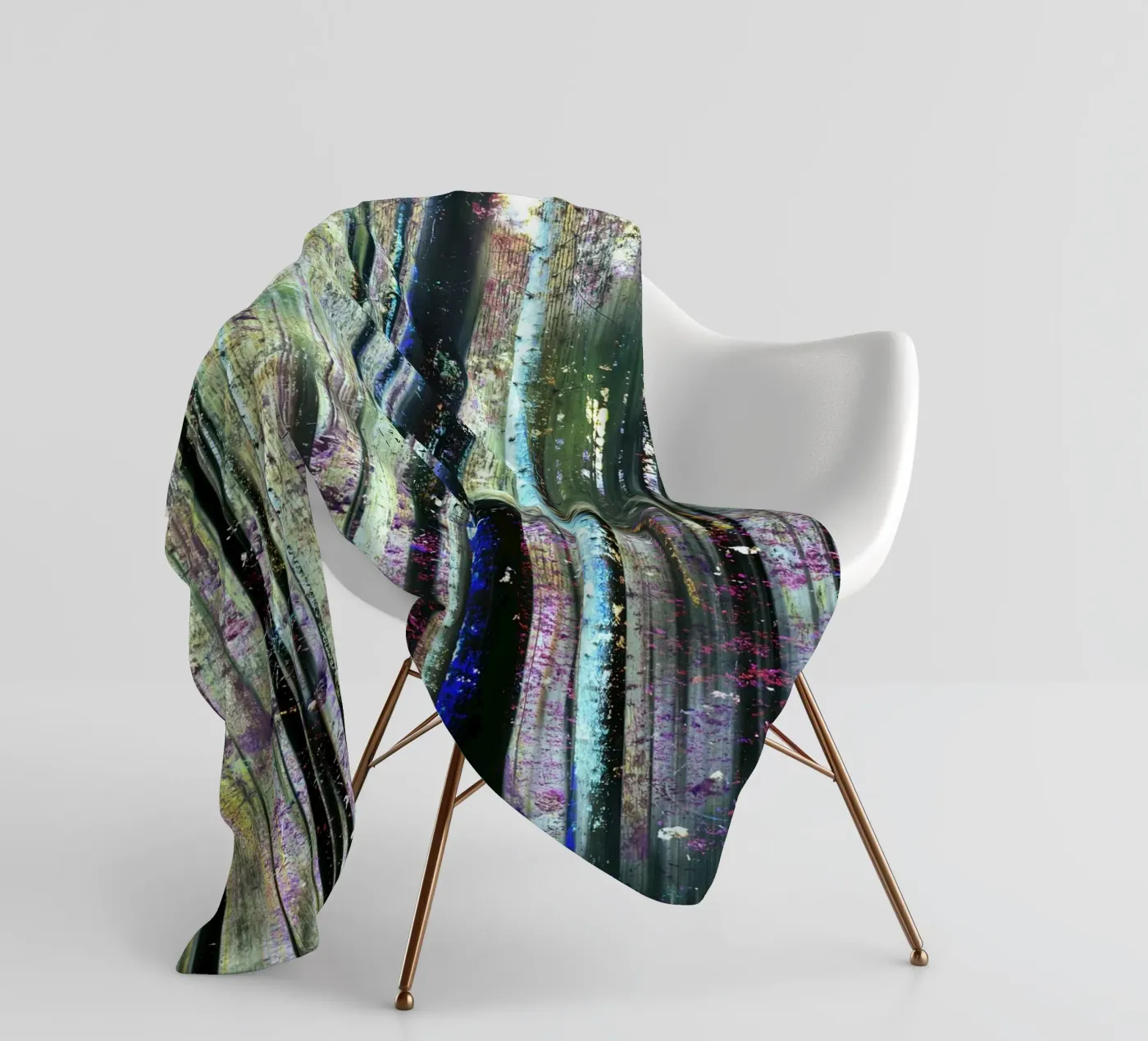 Expressionist Forest Fleecedecke von Angelo Cerantola